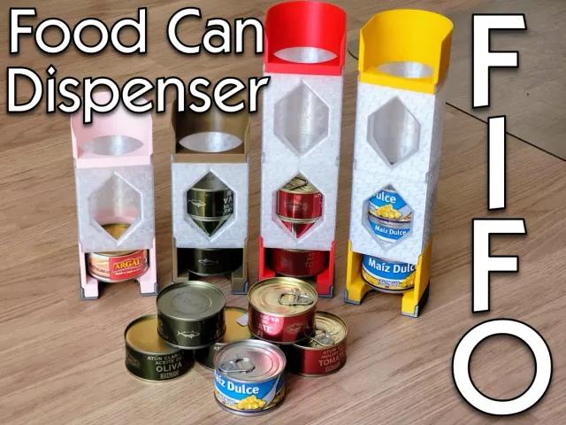 Food Can Dispenser - Stackable FIFO System - 5 can size 3d model