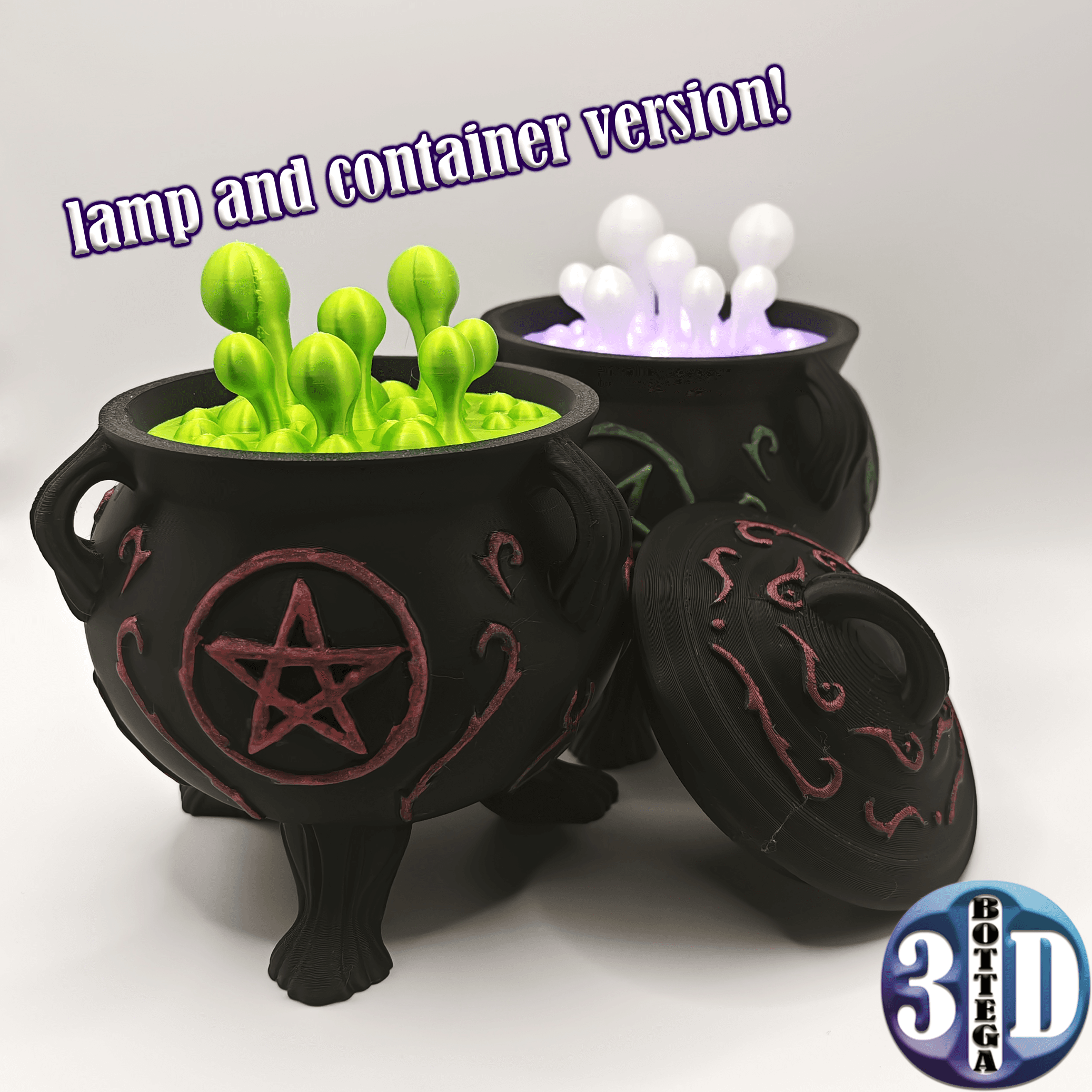 Witches' Cauldron, lamp and container version! 3d model