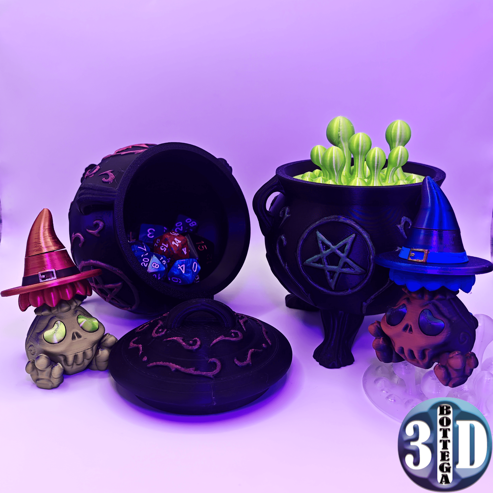 Witches' Cauldron, lamp and container version! 3d model