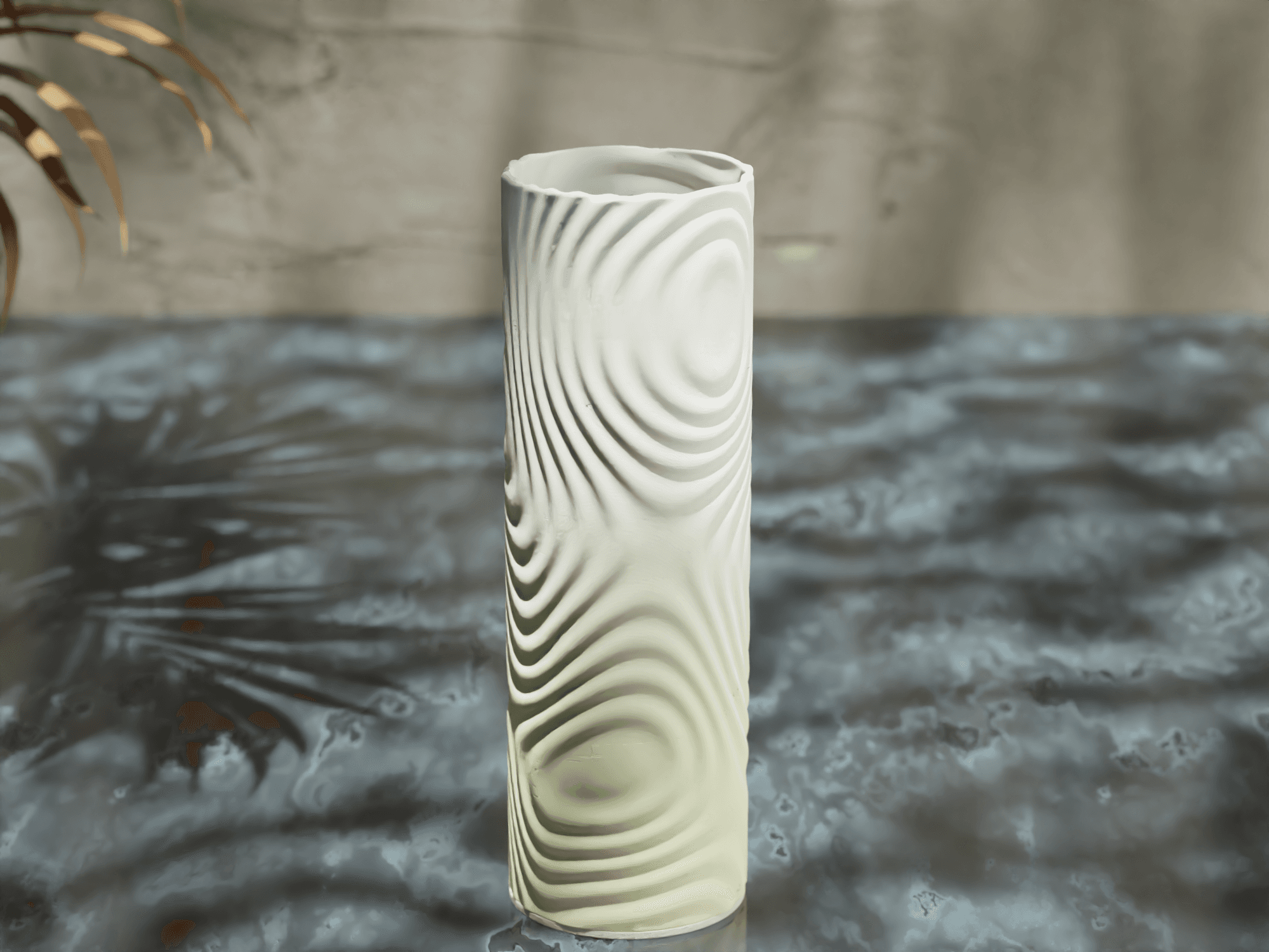 Waveform Incense Holder: A Minimalist Accent for Your Space 3d model