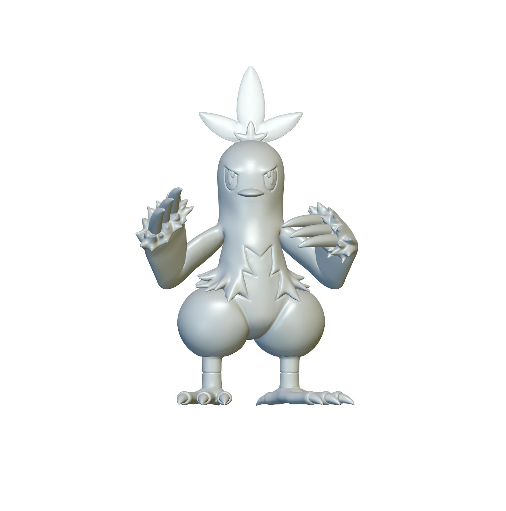 Pokemon Combusken #256 - Optimized for 3D Printing 3d model
