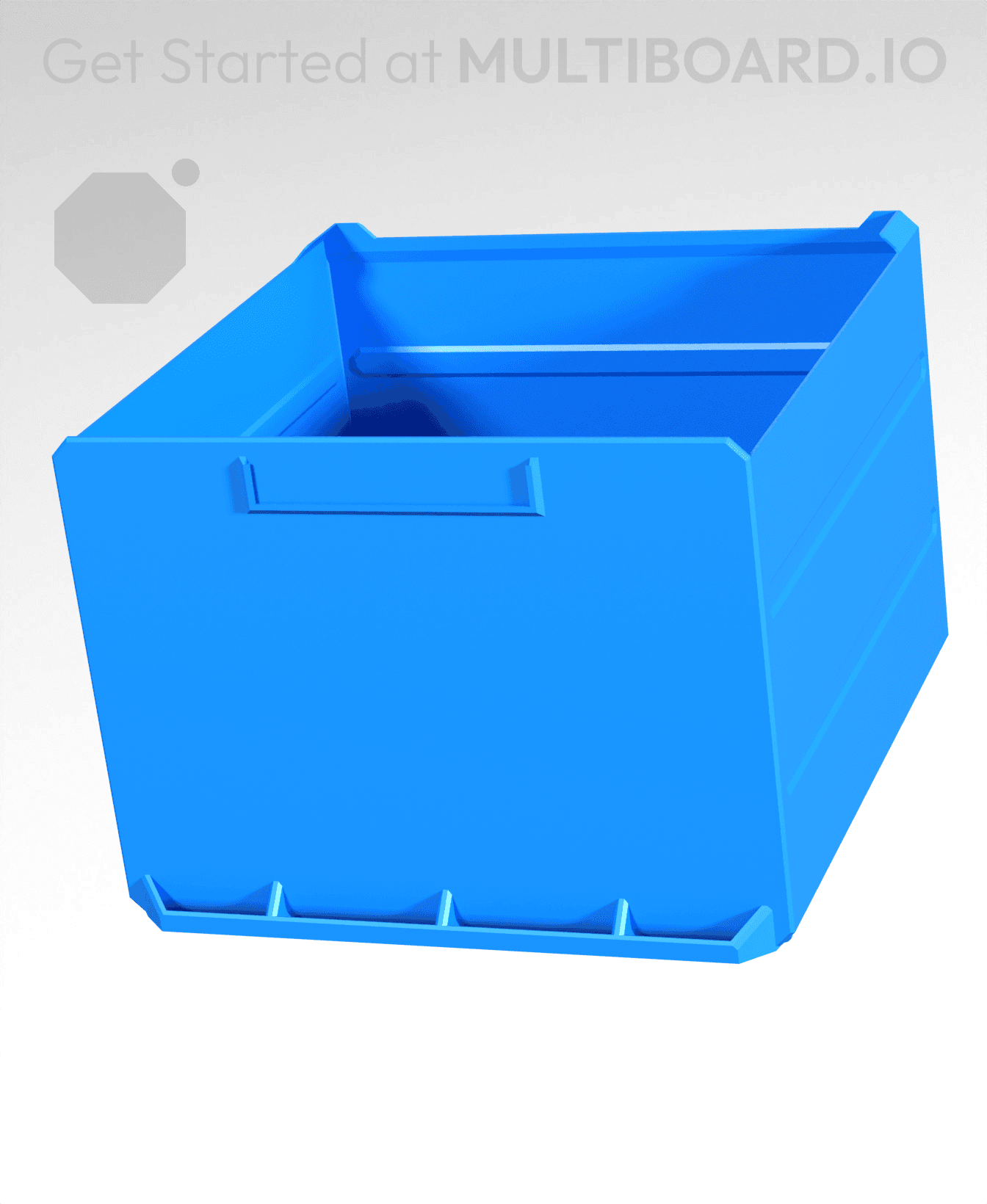 4x3x4-Deep - Multibin Simple Drawer 3d model