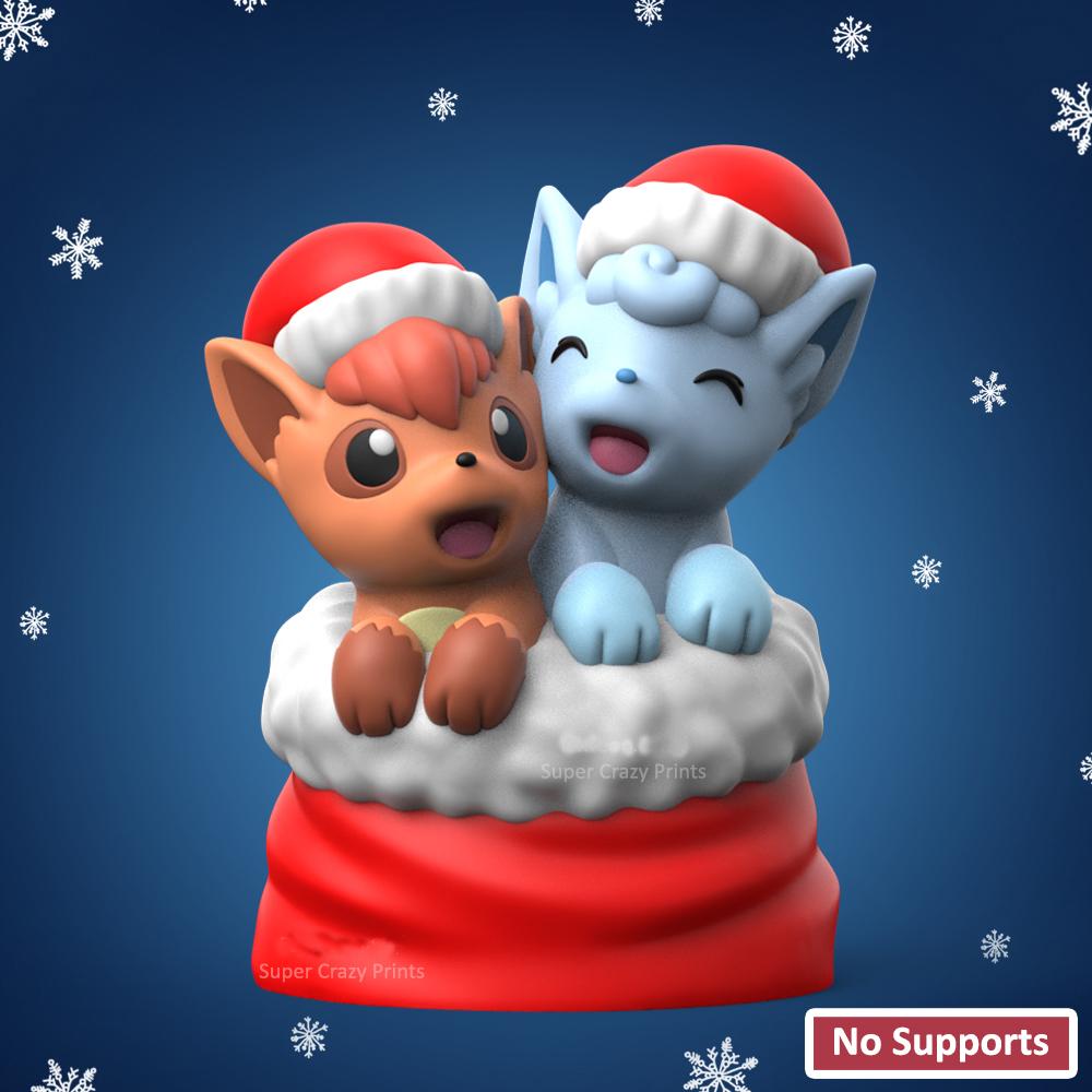 Christmas Vulpix (Easy Print No Supports) 3d model