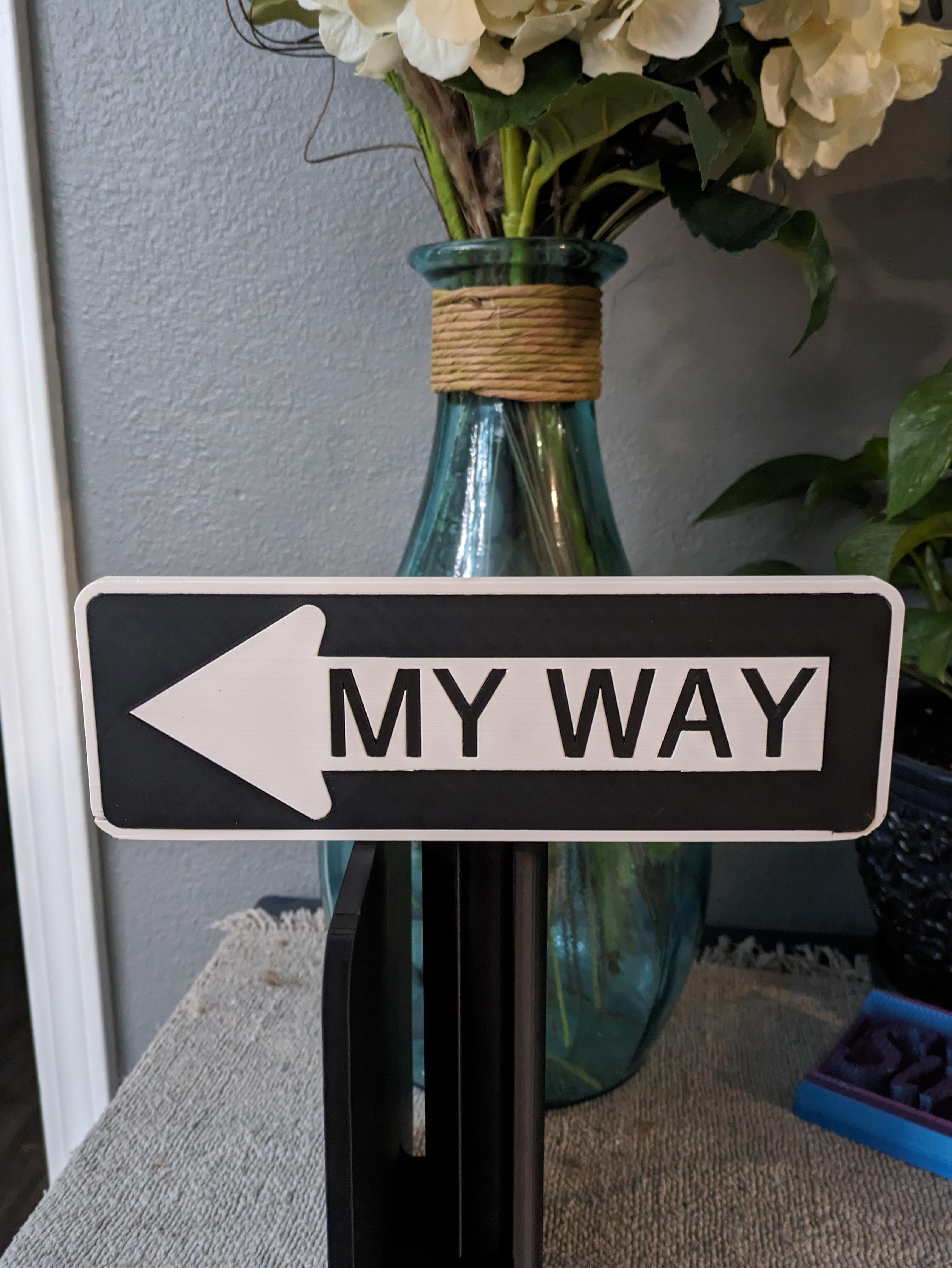 My Way Sign  3d model