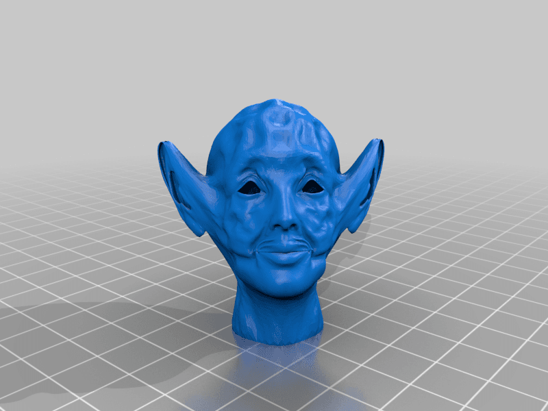 fleshmonster head sculpture 3d model