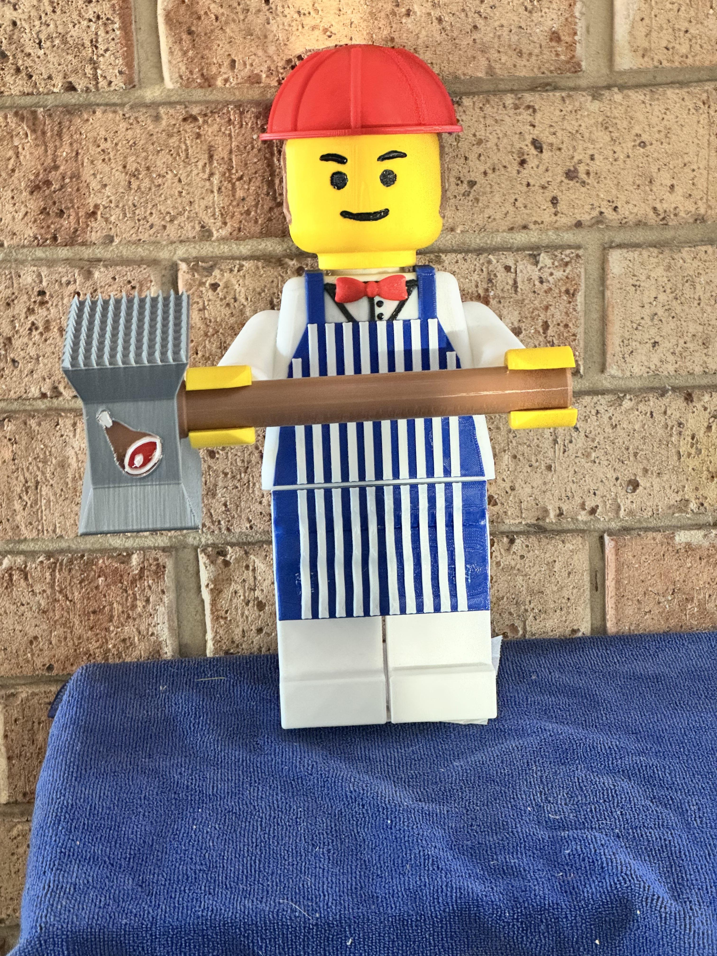 lego man butcher toilet paper holder  3d model