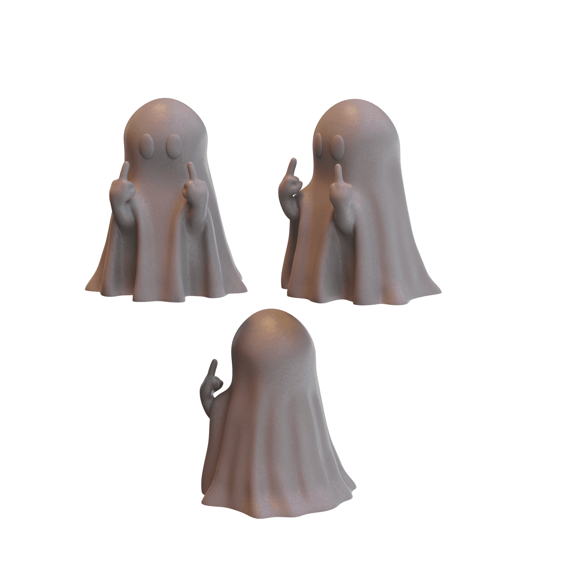 Middle Finger Ghost 3d model