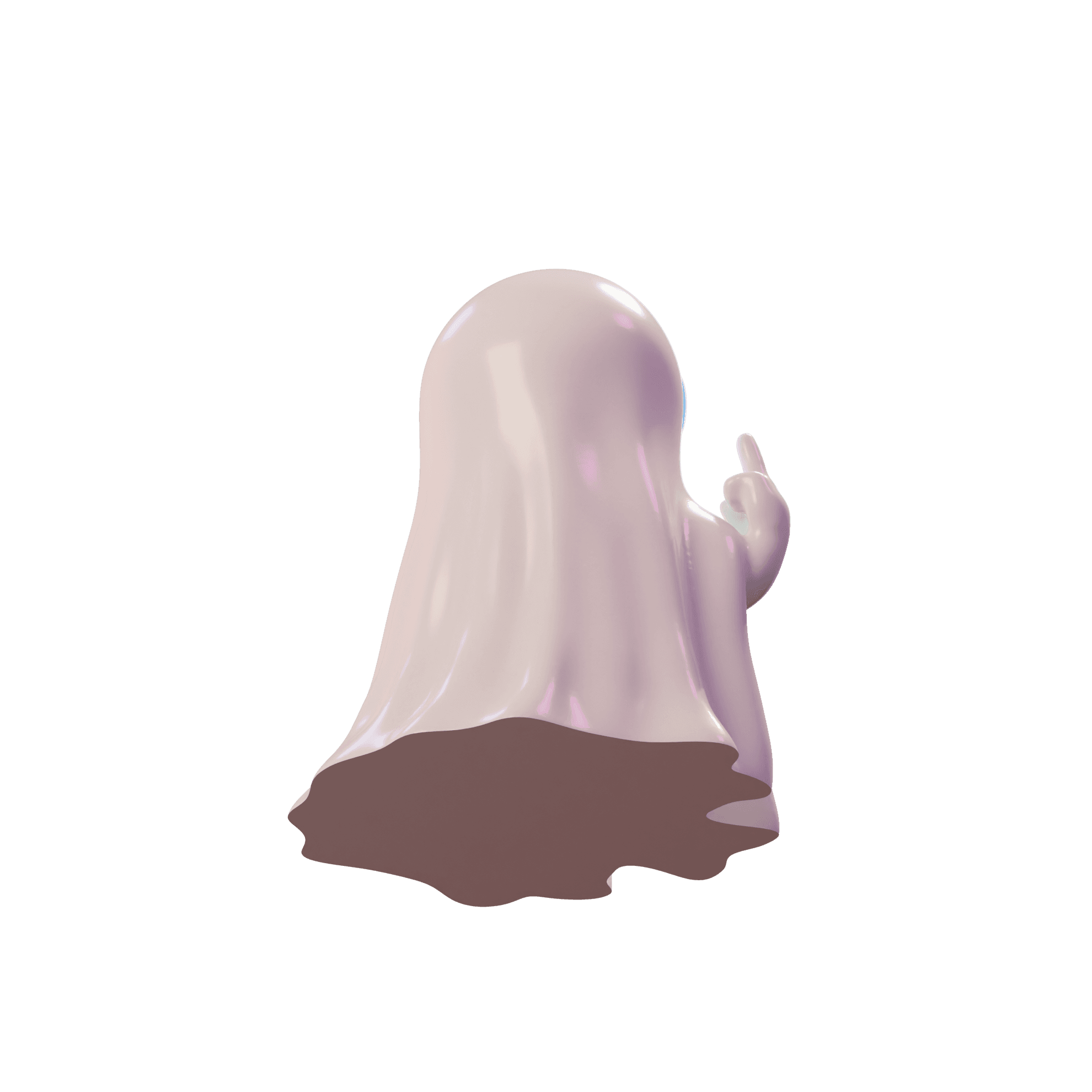 Middle Finger Ghost 3d model