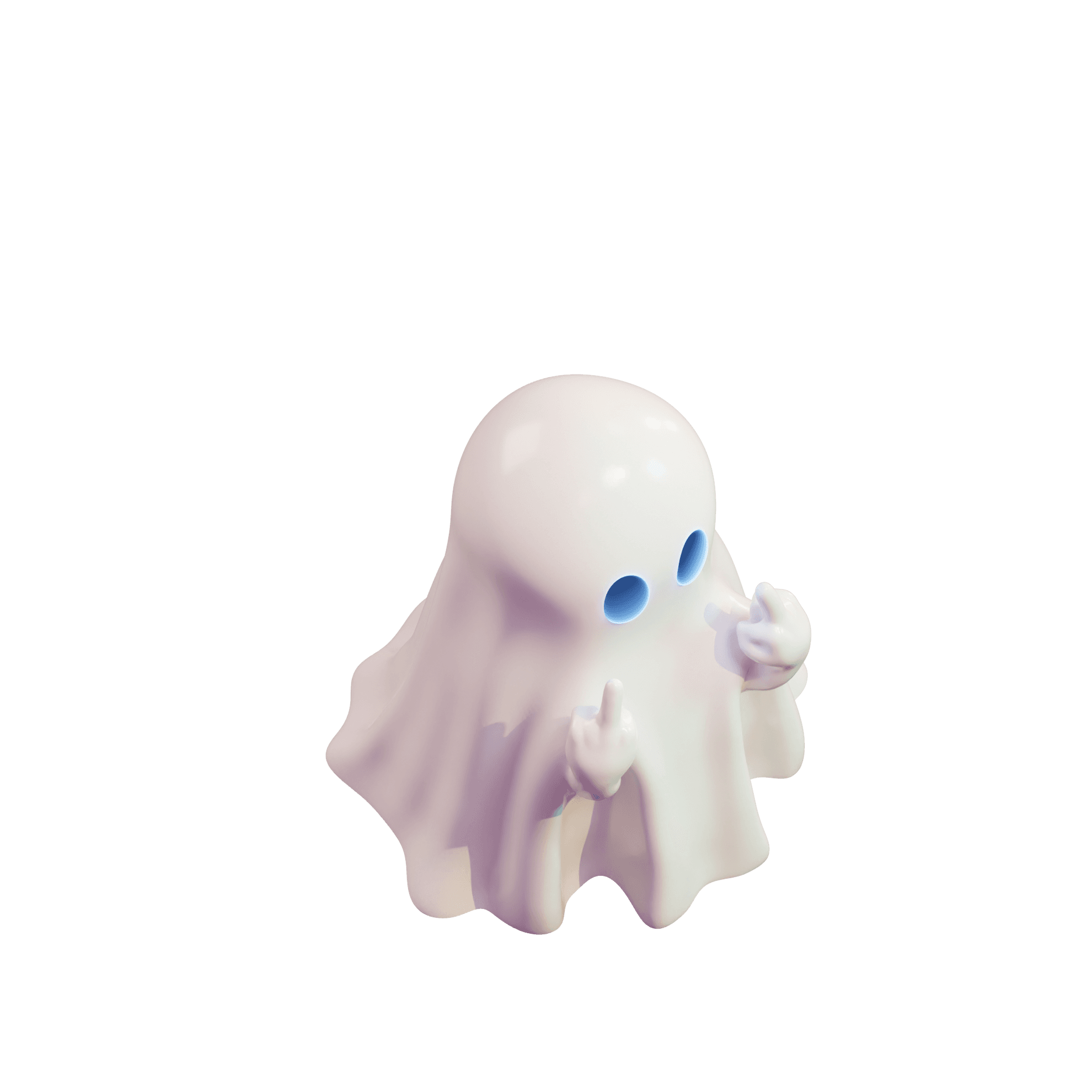 Middle Finger Ghost 3d model