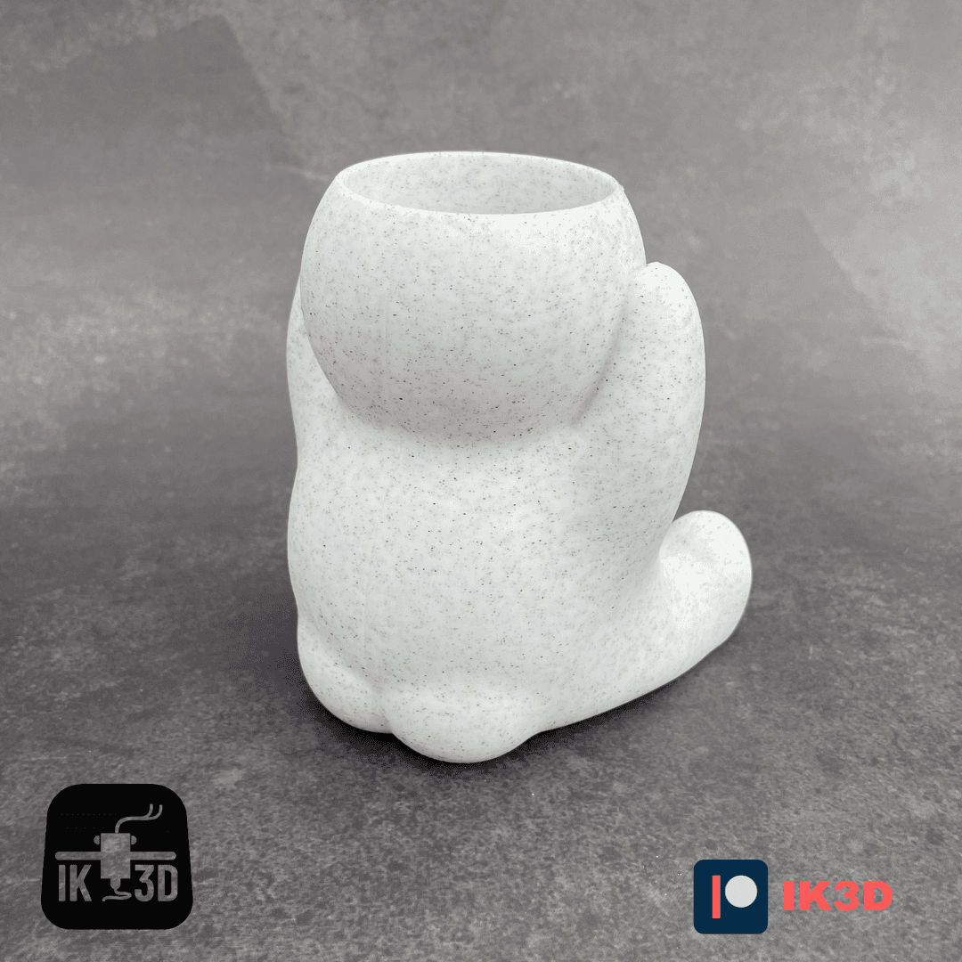 Chunky People Planter Sitting Holding Head / No Supports 3d model