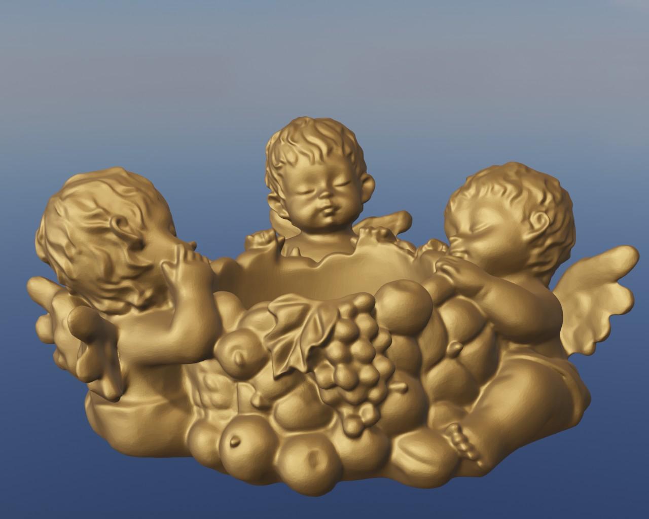 Angel x3 Candle 3d model