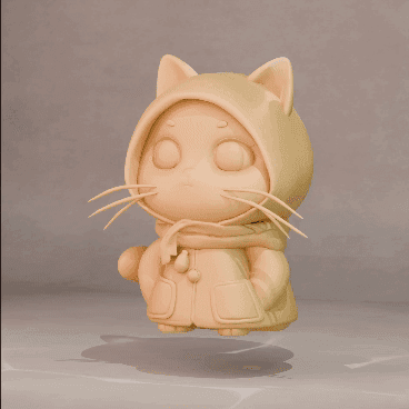 Cute Cat (Updated) 3d model