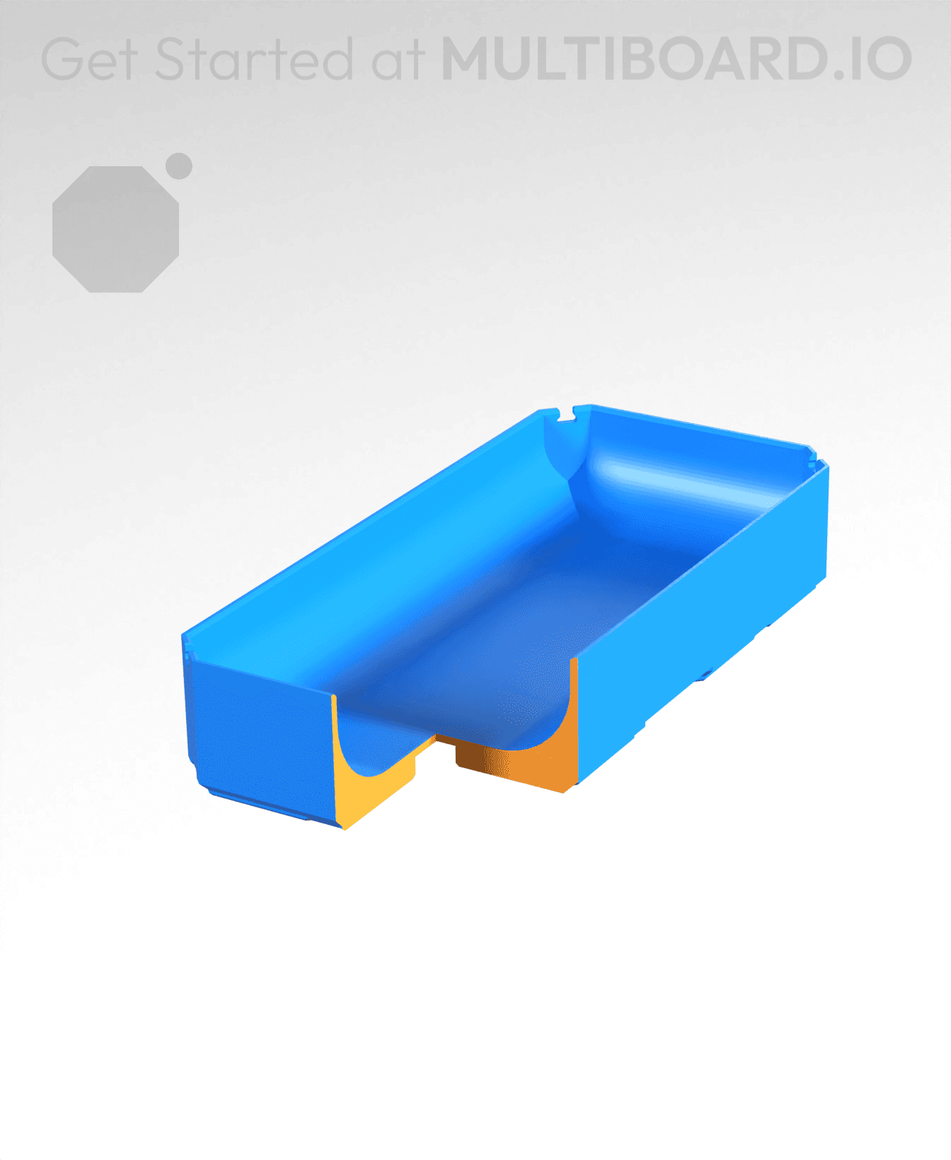 1x2x0.5 - Full Curved Bin - Multibin Insert 3d model