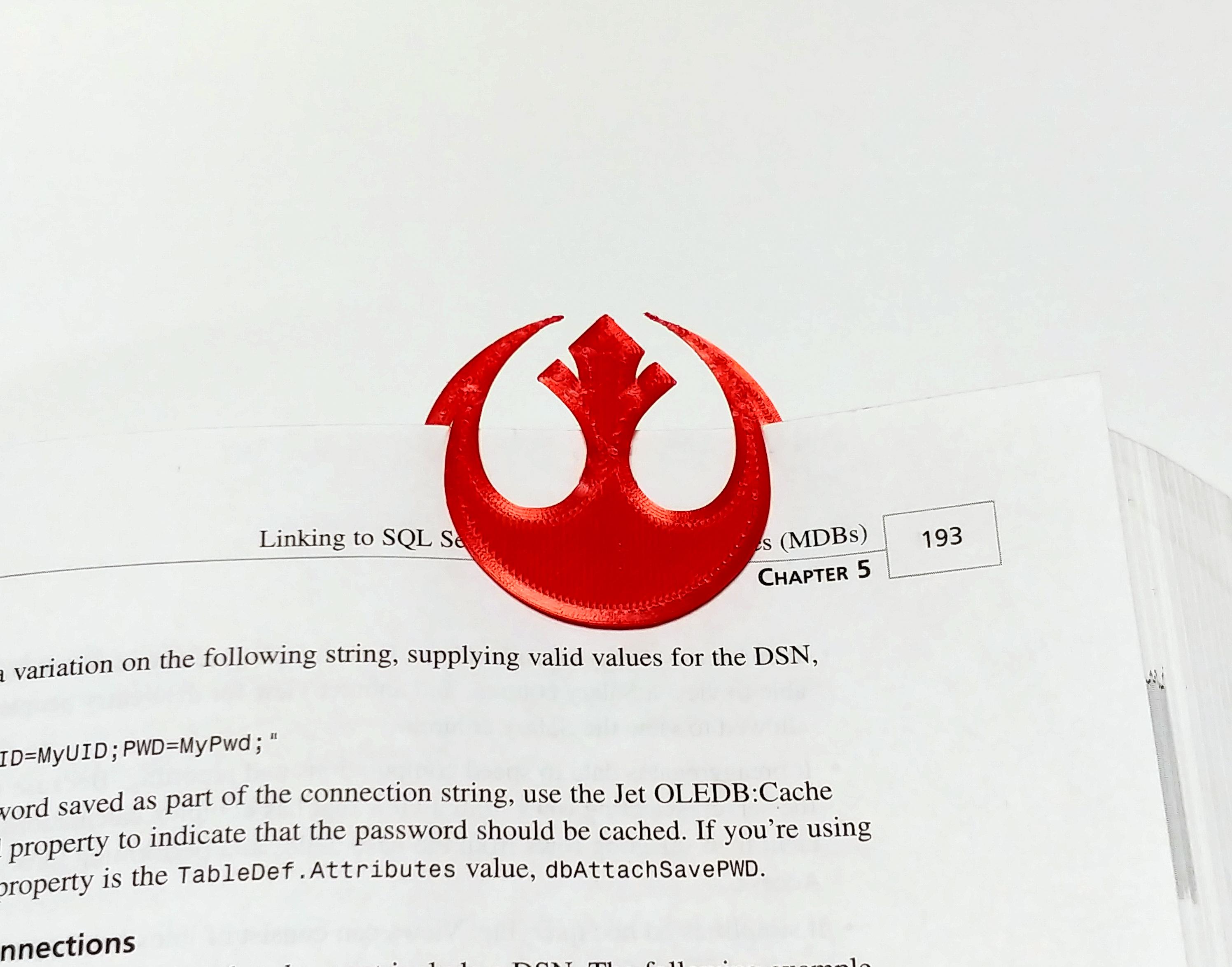 Star Wars Rebel Symbol Bookmark 3d model
