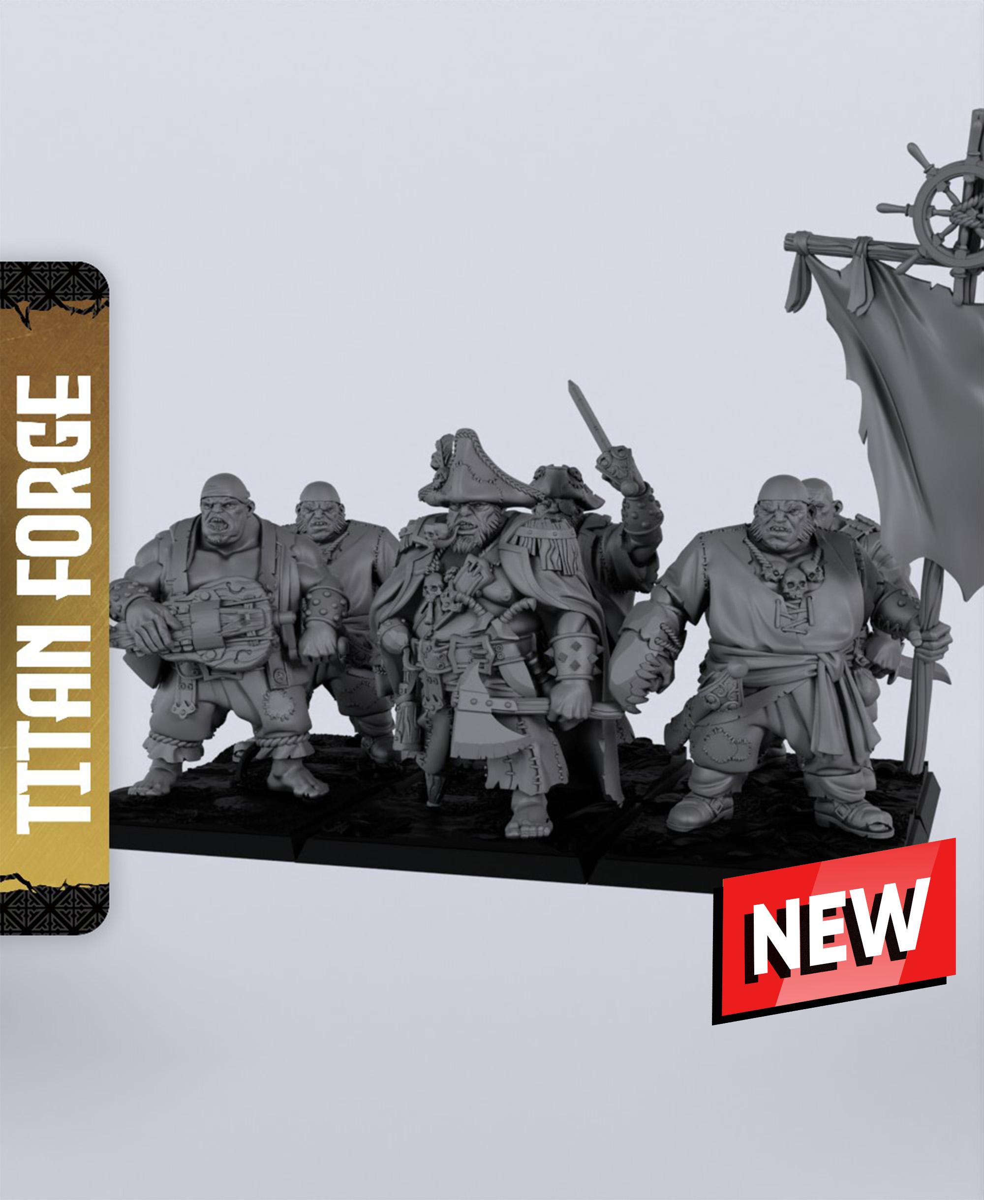 Ogre Tribesmen - With Free Dragon Warhammer - 5e DnD Inspired for RPG and Wargamers 3d model