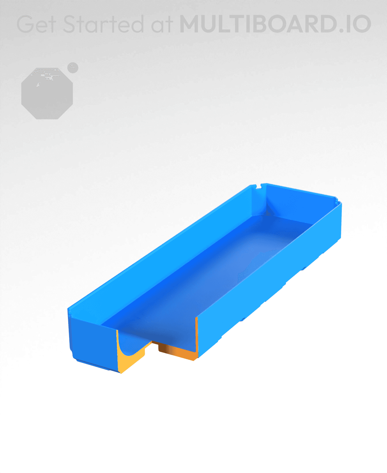 1x3x0.5 - Curved Bin - Multibin Insert 3d model