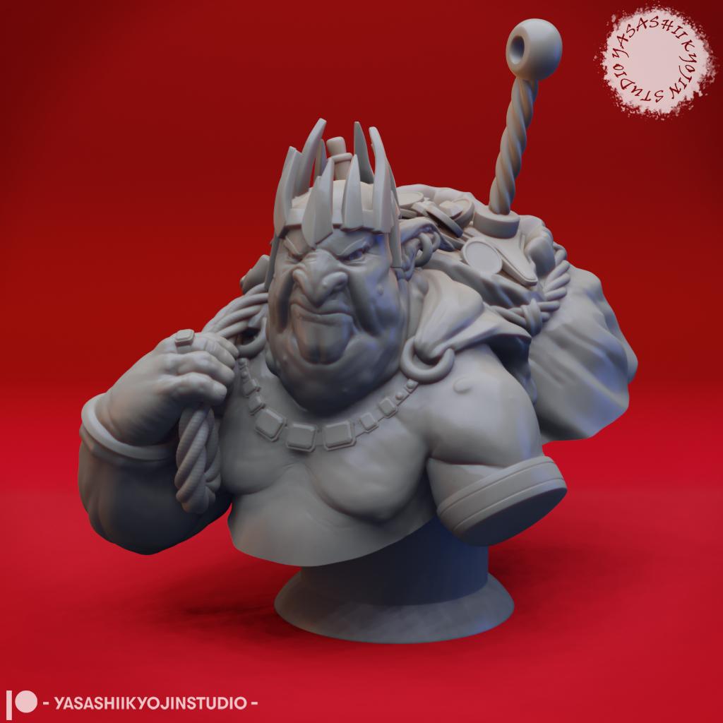 Grinkle the Goblin King - Bust (Pre-Supported) 3d model