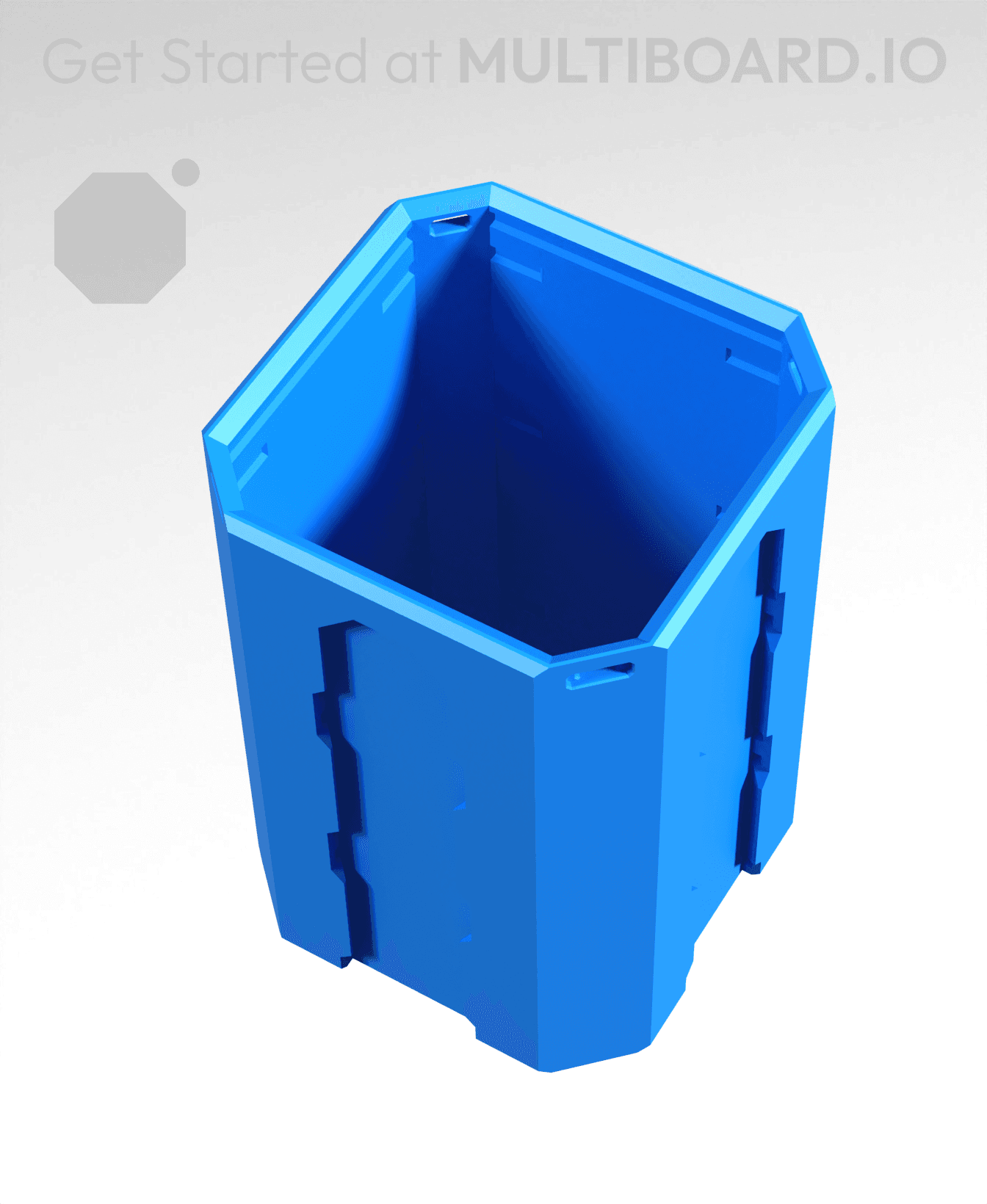 1x1x1·5 - Topped Multipoint Rail - Pop-In Bin Extension 3d model