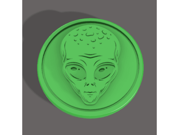 Alien Coin 3d model