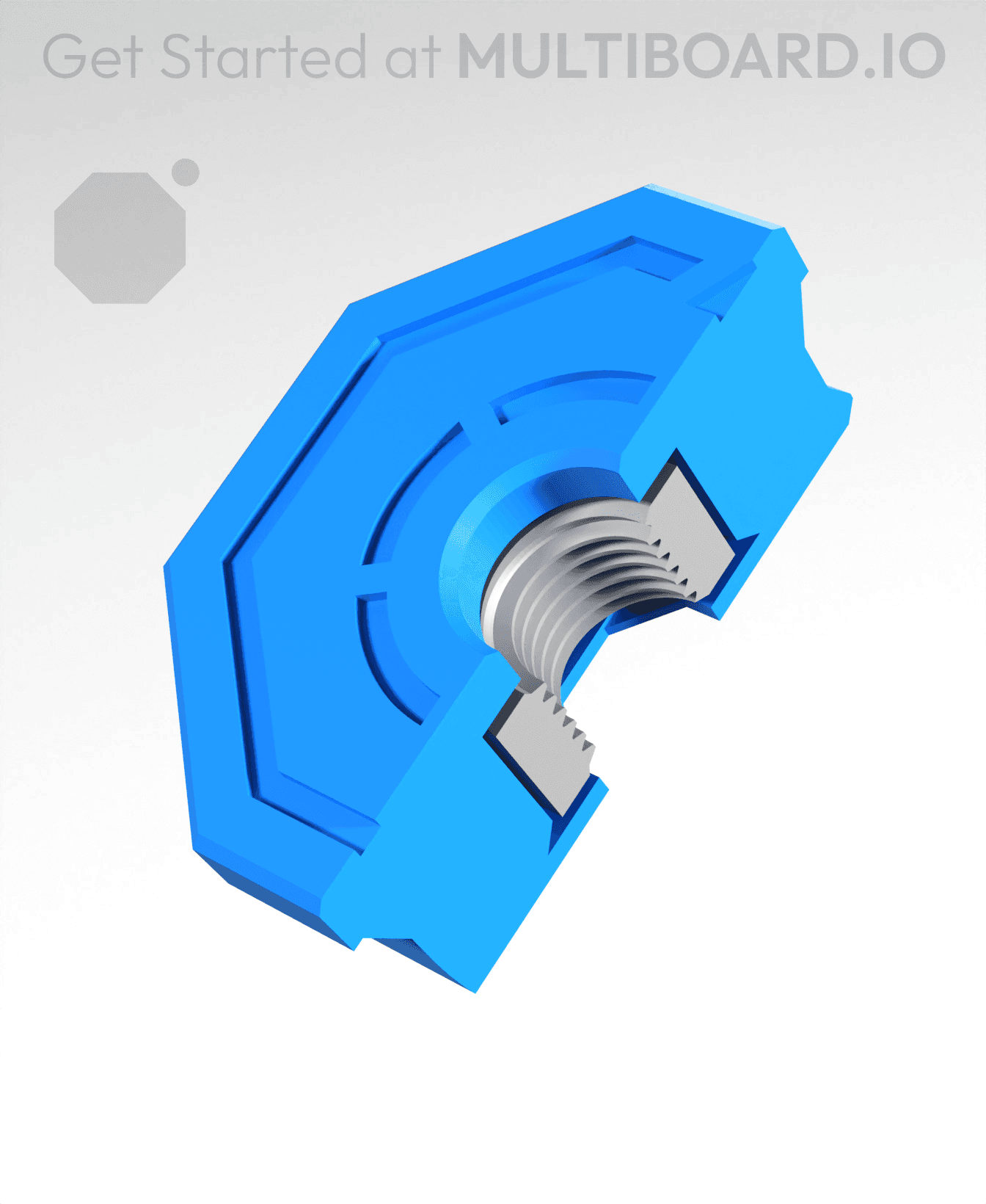 Mid-Print Nut - Weight Bearing Snap - M6 3d model