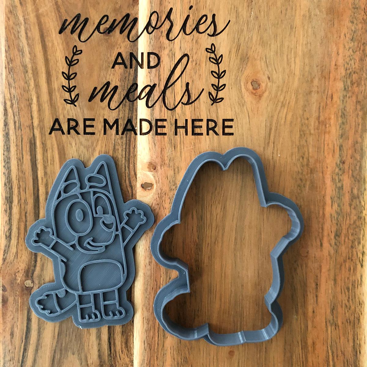 Bluey Cookie Cutters and Stamps 3d model