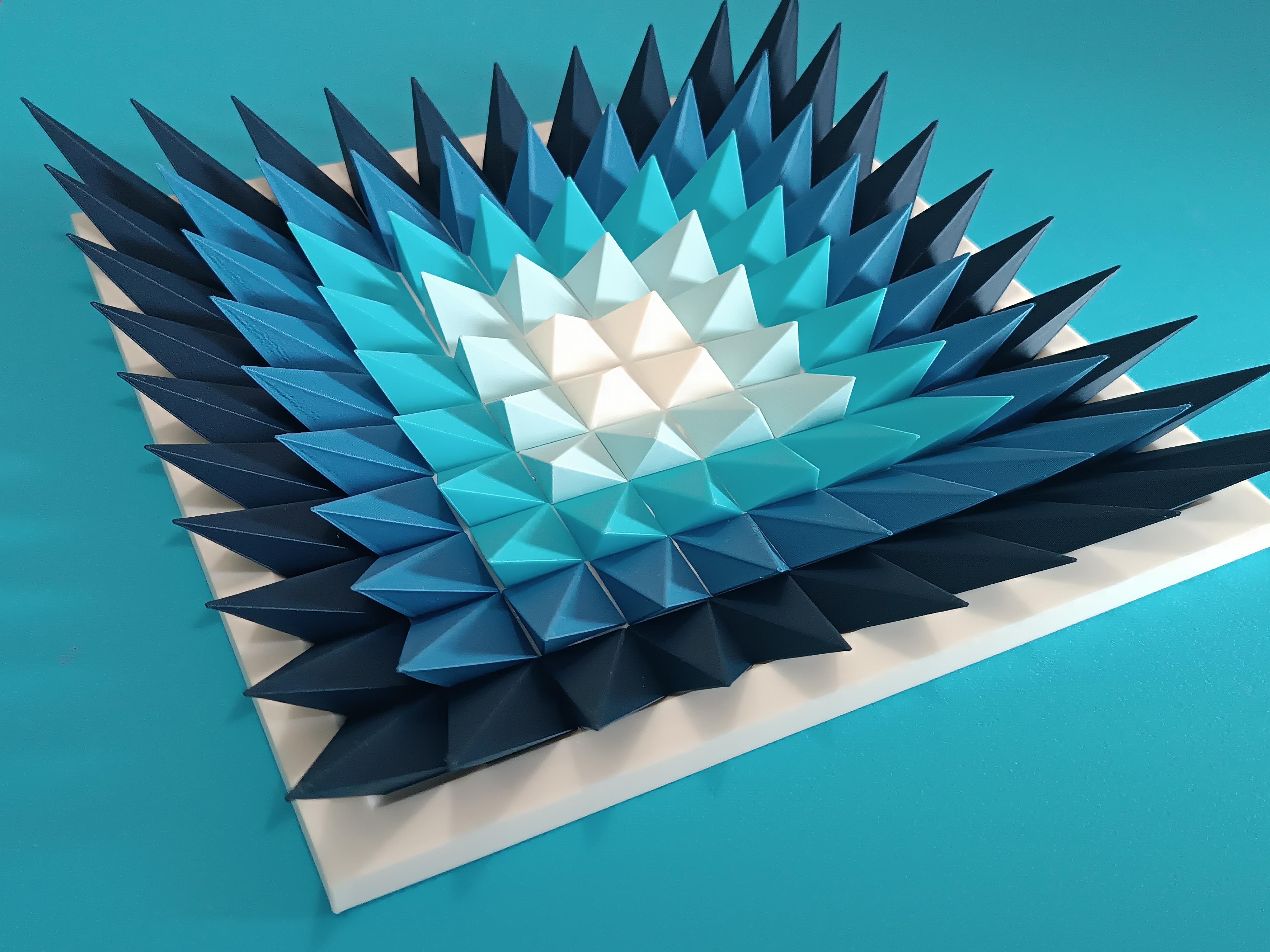 3D Wall Sculpture, Blue Drop 3d model