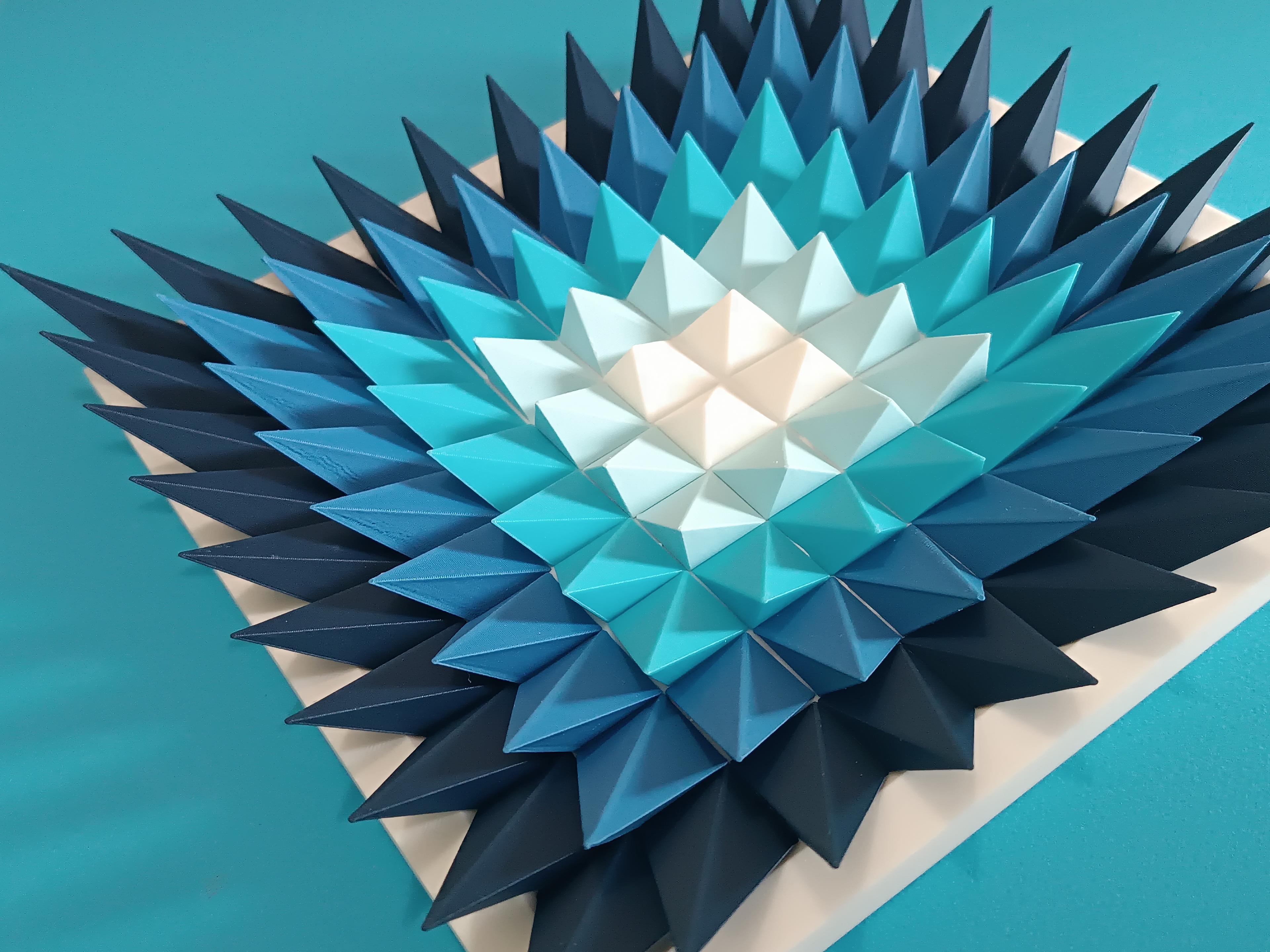 3D Wall Sculpture, Blue Drop 3d model