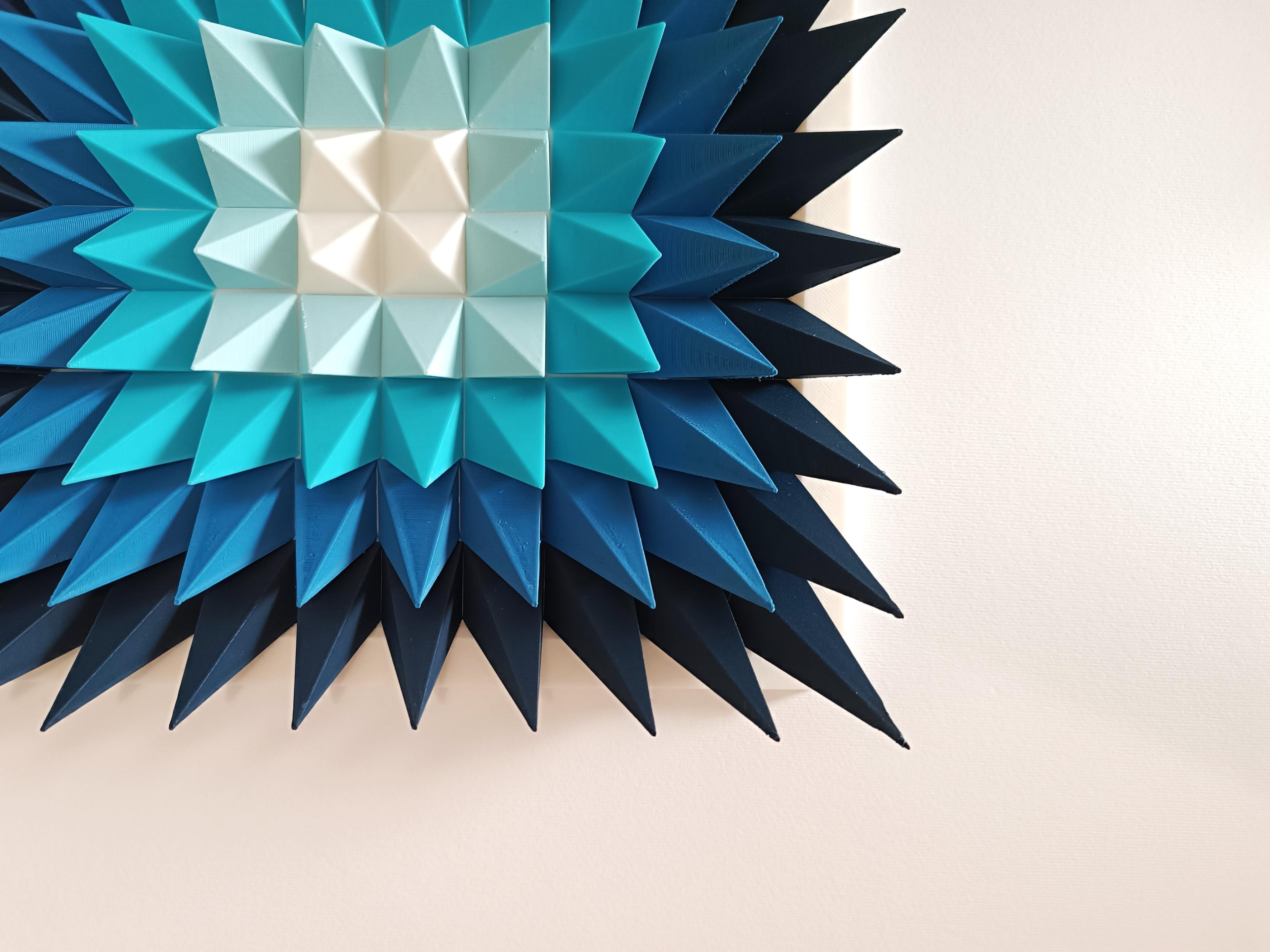 3D Wall Sculpture, Blue Drop 3d model