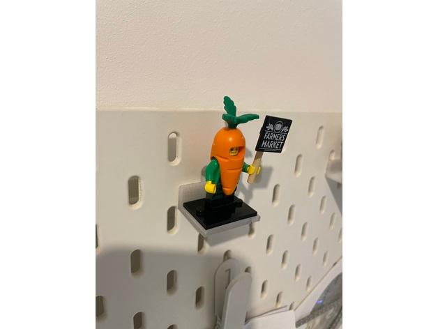 LEGO minifigure display shelf for IKEA SKADIS 3d model