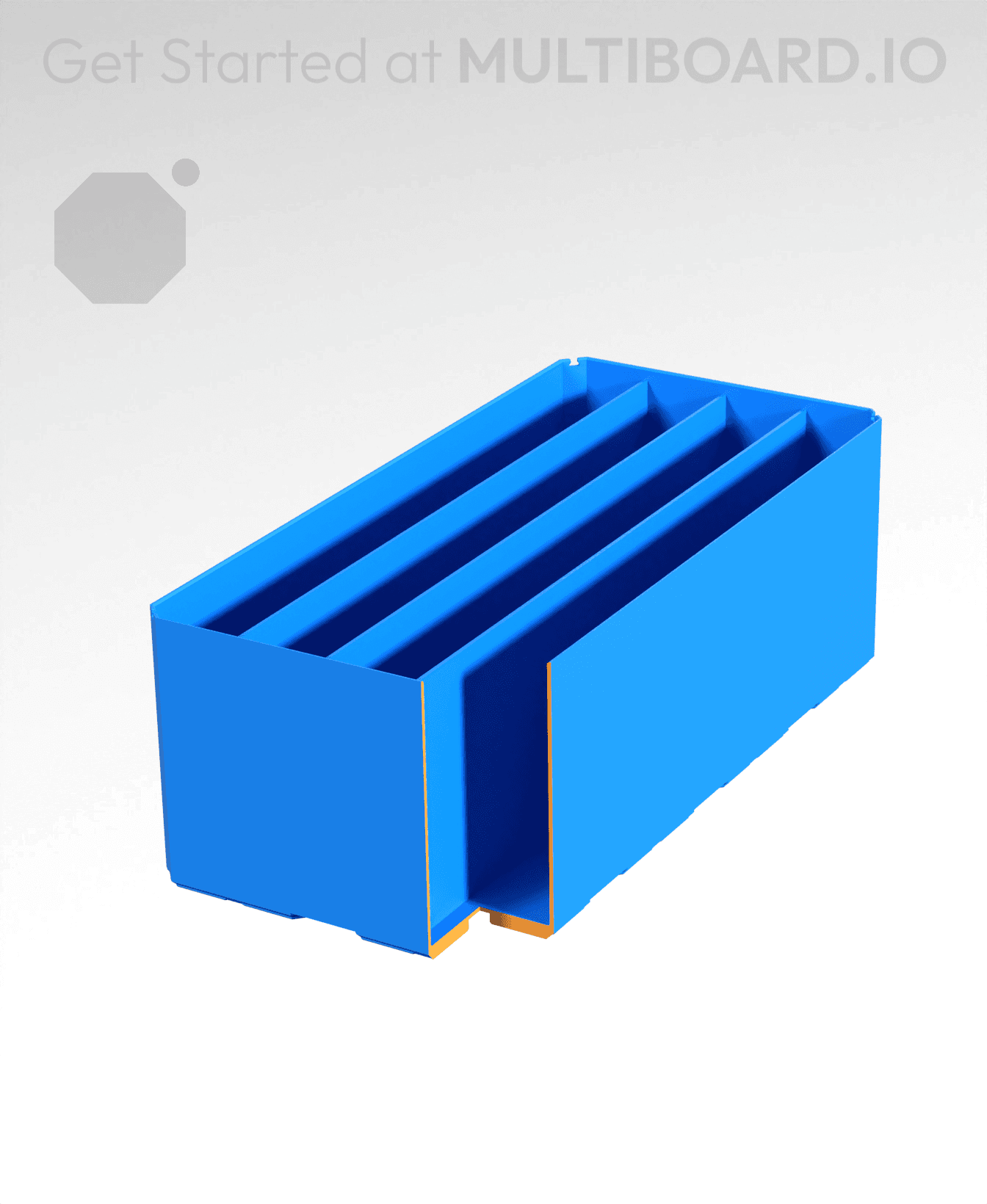 2x4x1.5 - Double Divided Bin - Multibin Insert 3d model