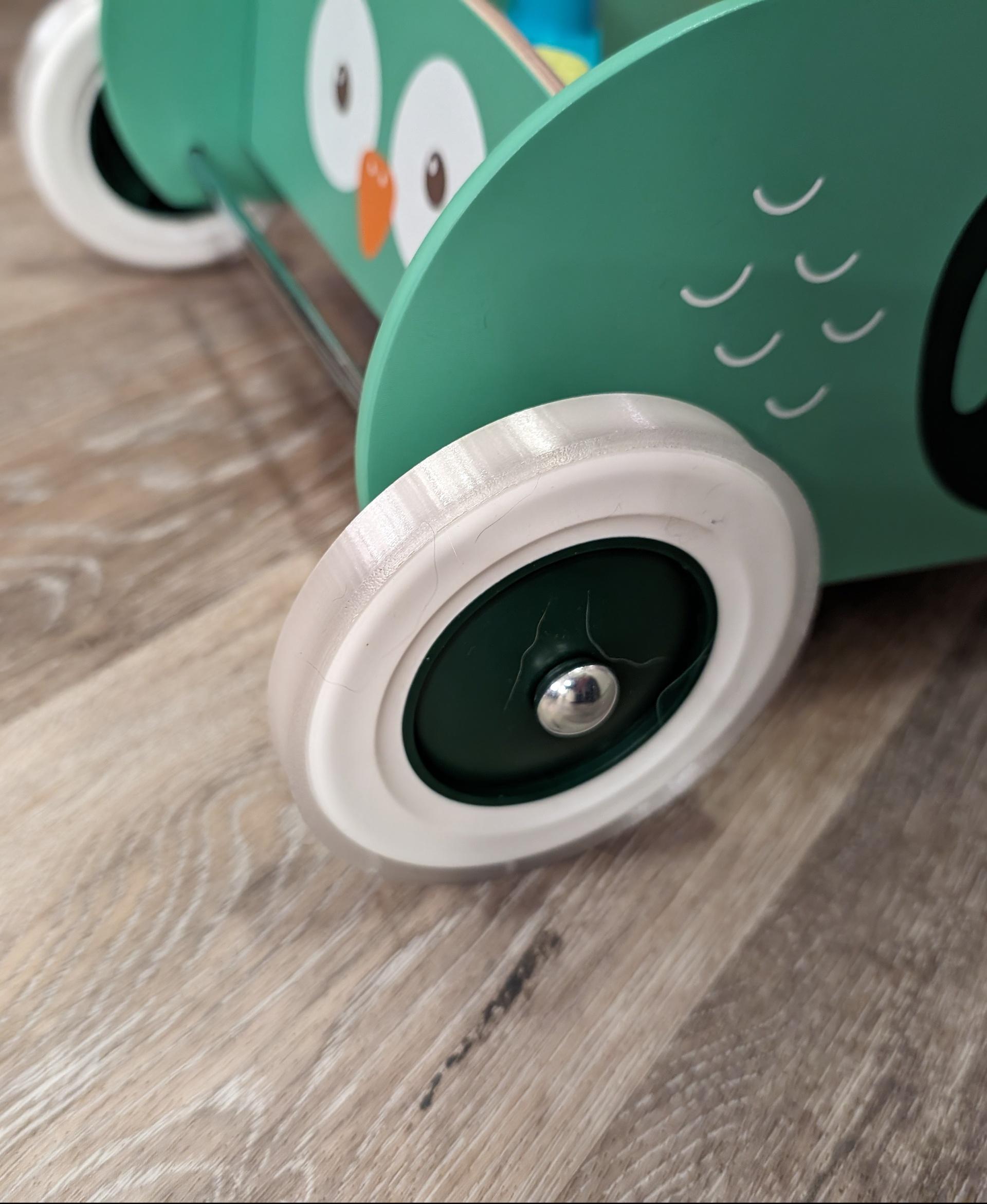 IKEA UPPSTÅ Toddler walker caster rings - Printed in clear PETG - 3d model