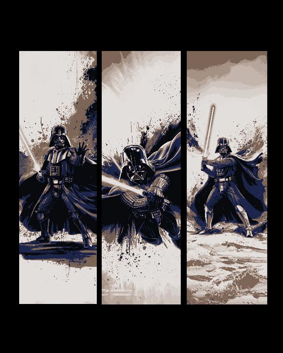 Fan Art Set of Bookmarks - Sketches of Star Wars Villain Darth Vader 3d model