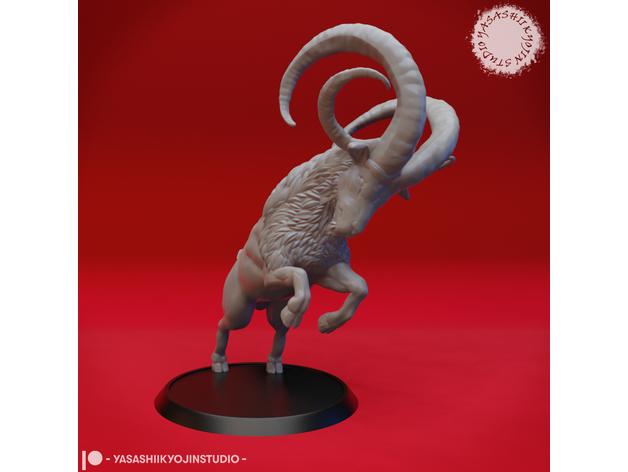 Giant Goat - Tabletop Miniature 3d model