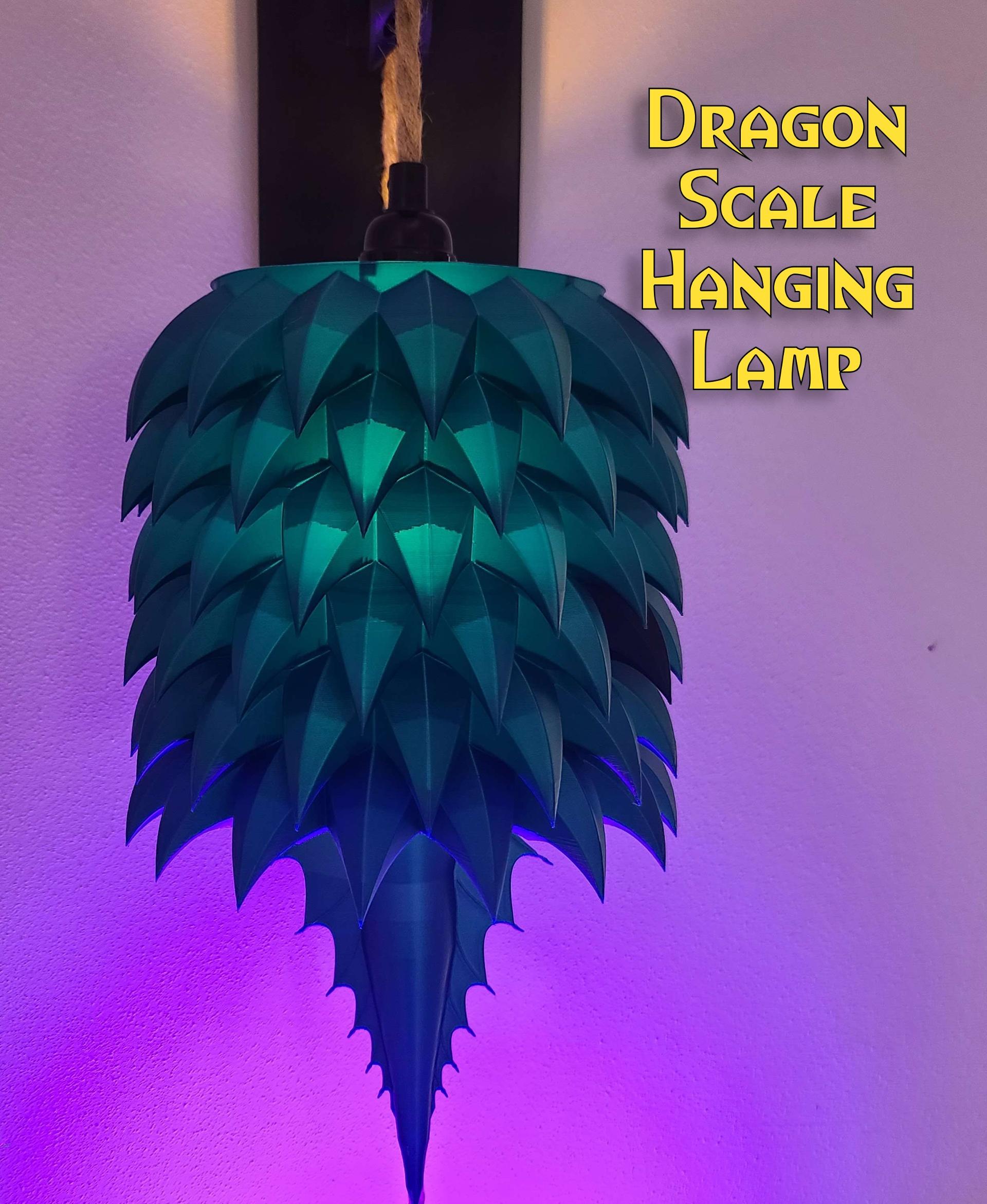 Dragon Scale Hanging Lamp #FunctionalArt - Dragon Scale Hanging Lamp - 3d model