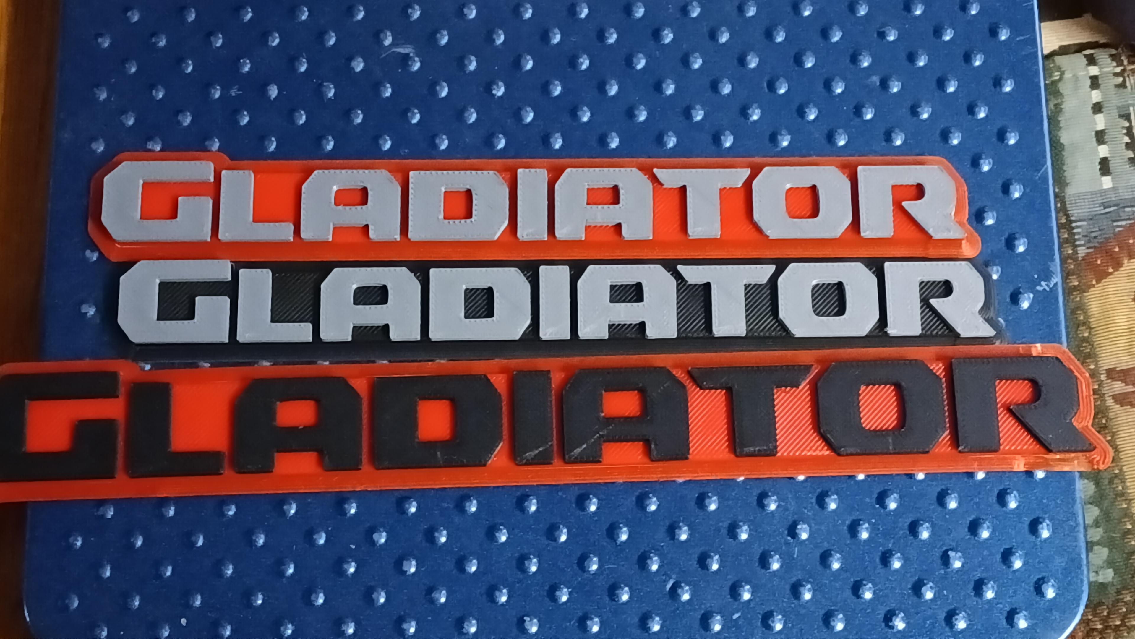 Gladiator Script badge emblem 3d model