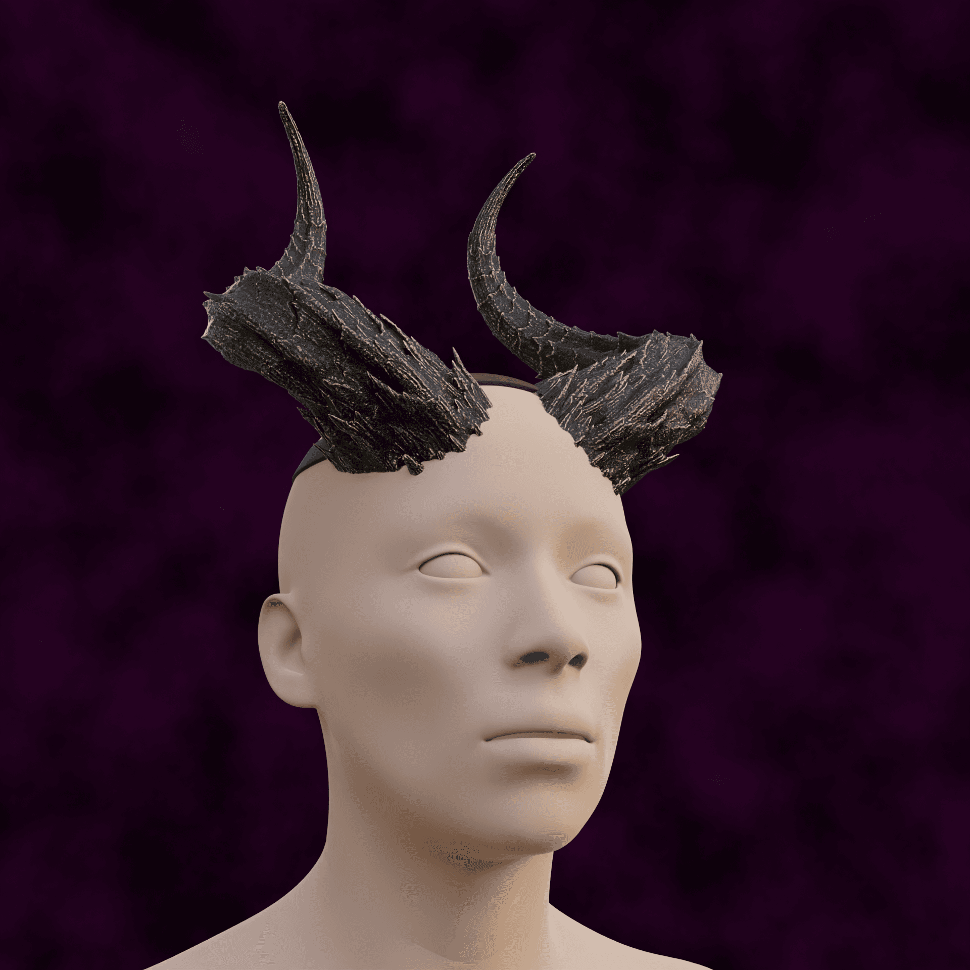 FANTASY CAMBION HORNS SET BALDURS GATE 3 3d model