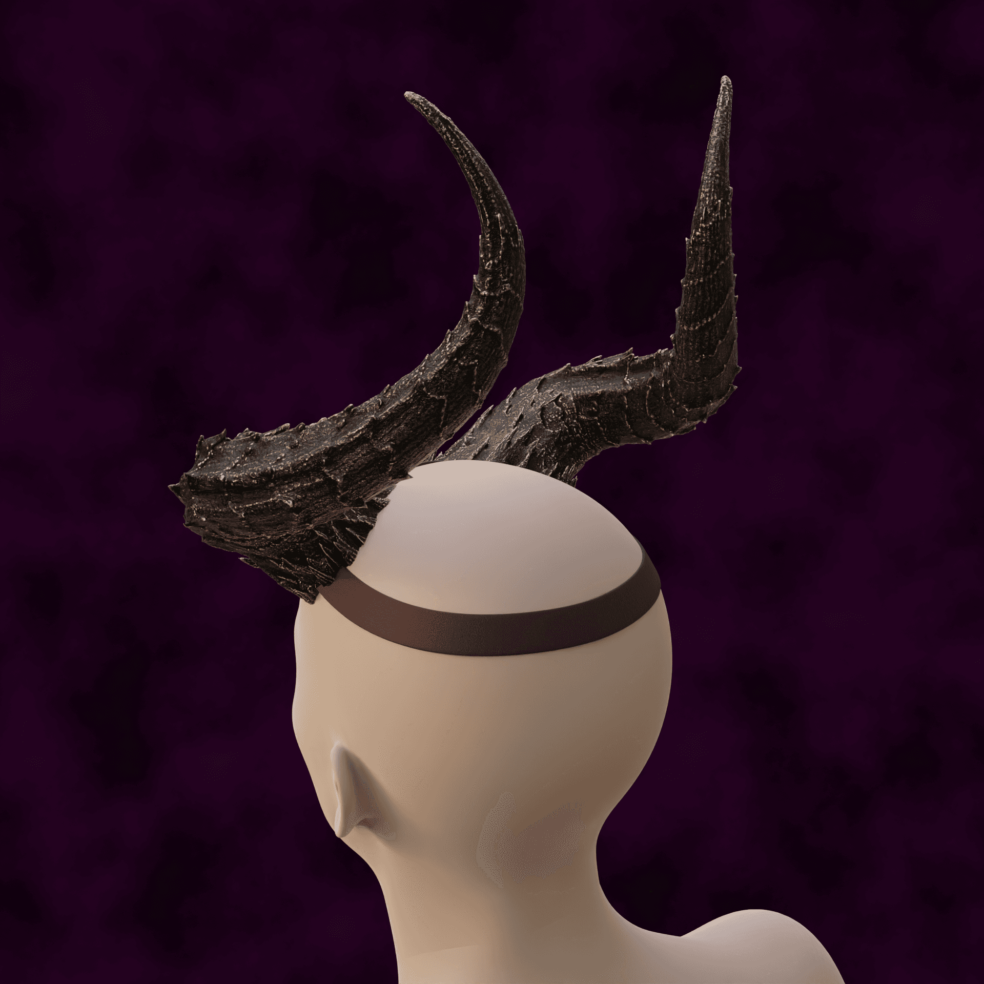 FANTASY CAMBION HORNS SET BALDURS GATE 3 3d model