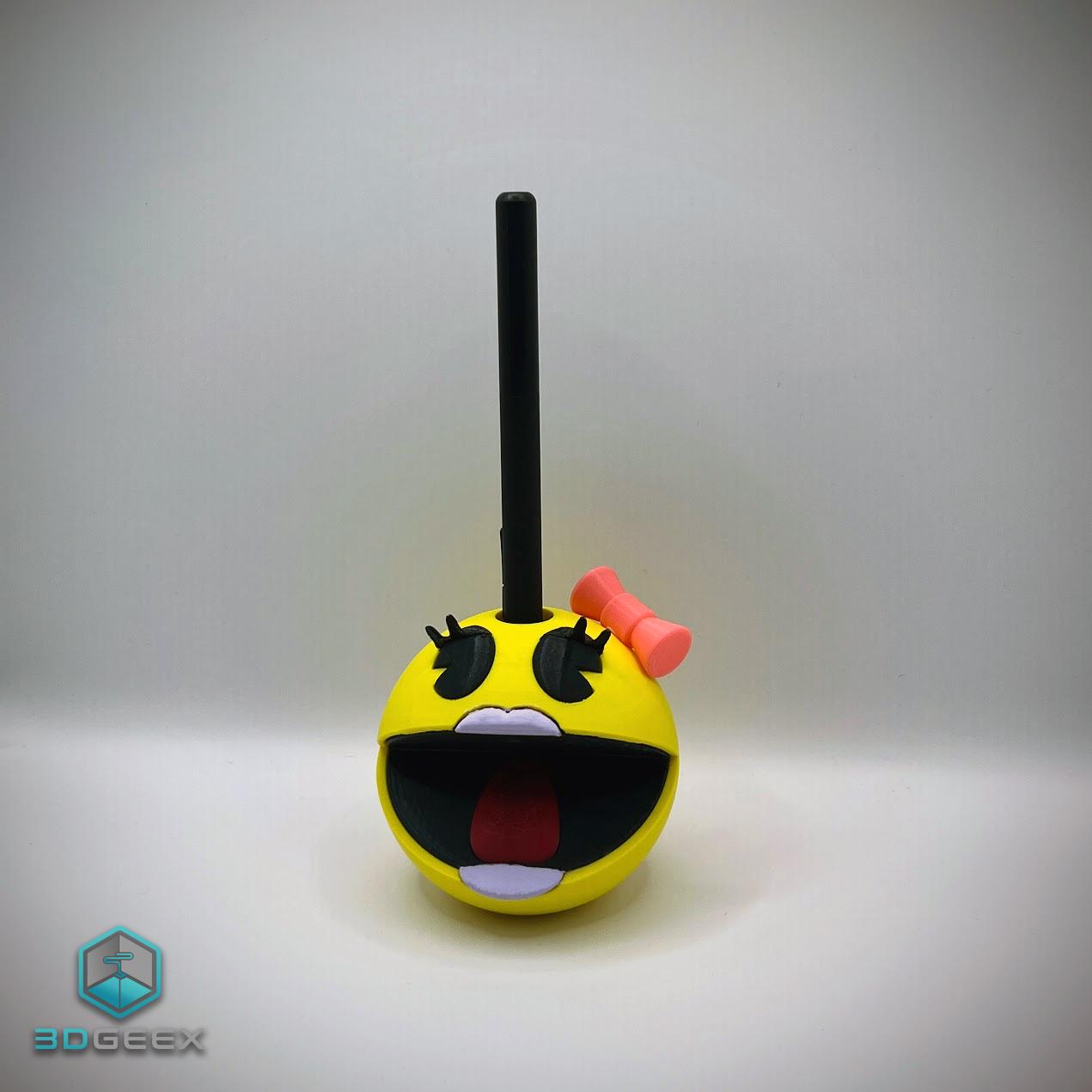 Ms. Pac-Man Pencil Holder 3d model