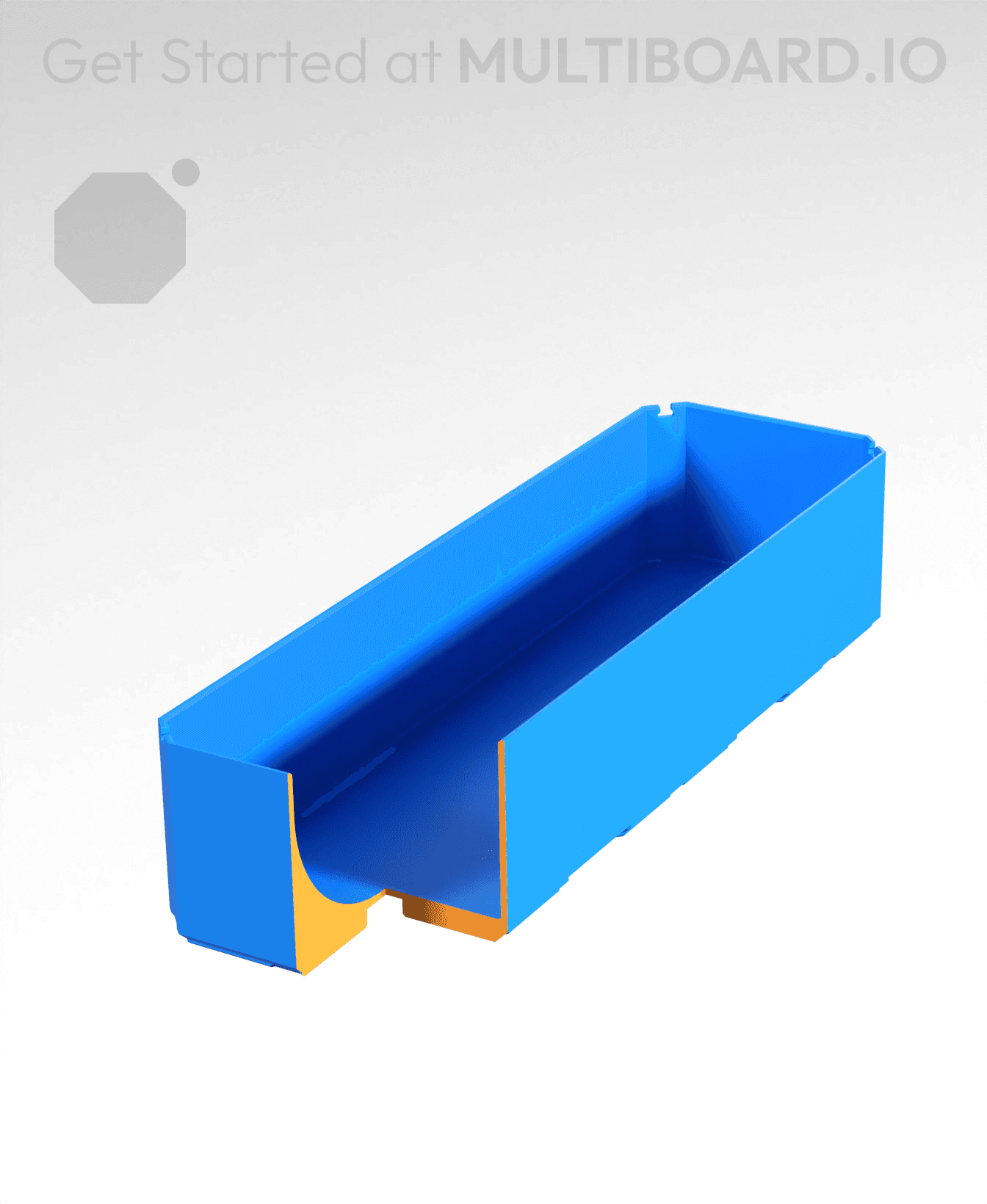 1x3x0.75 - Curved Bin - Multibin Insert 3d model