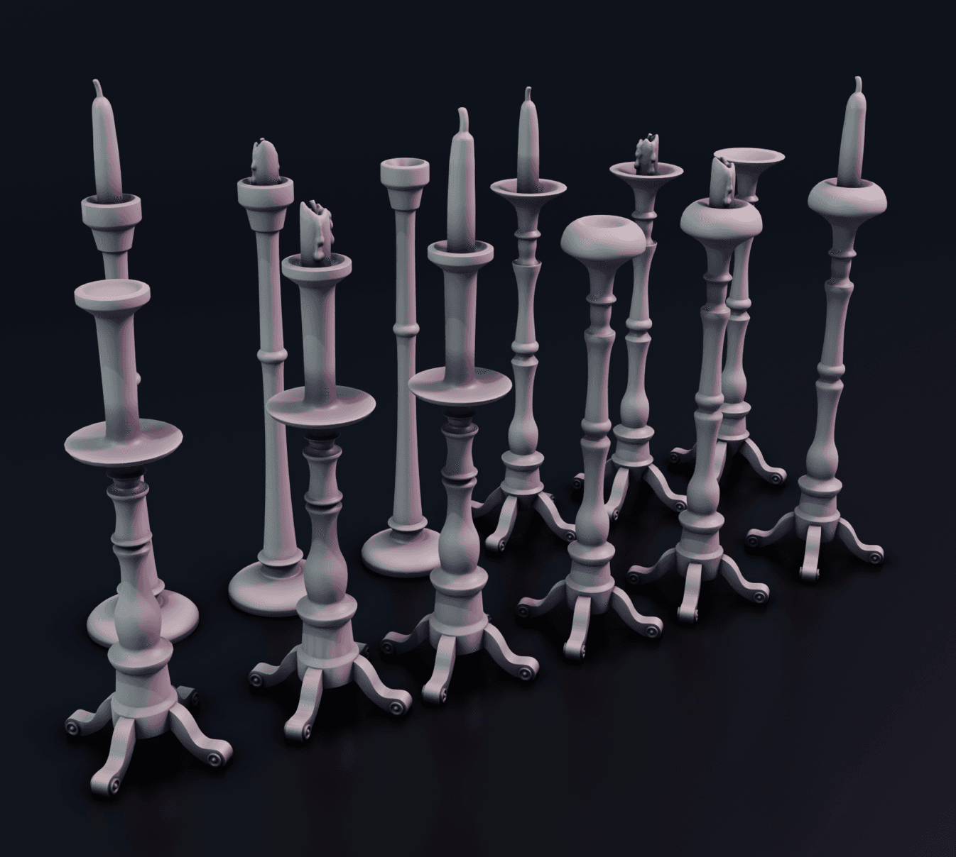 Candle Sticks 3d model