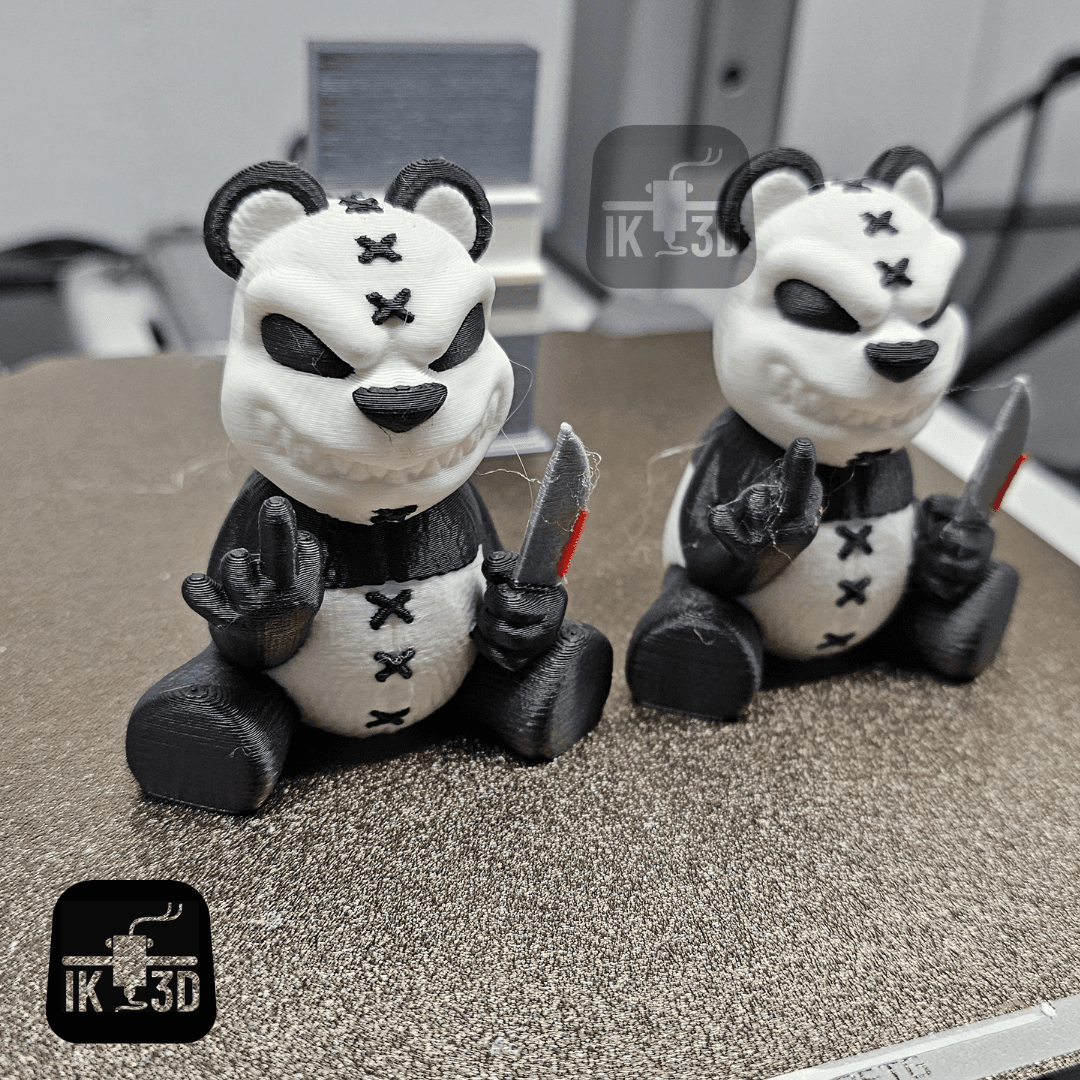 Naughty Panda Flipping the Bird / 3MF Included / No Supports 3d model