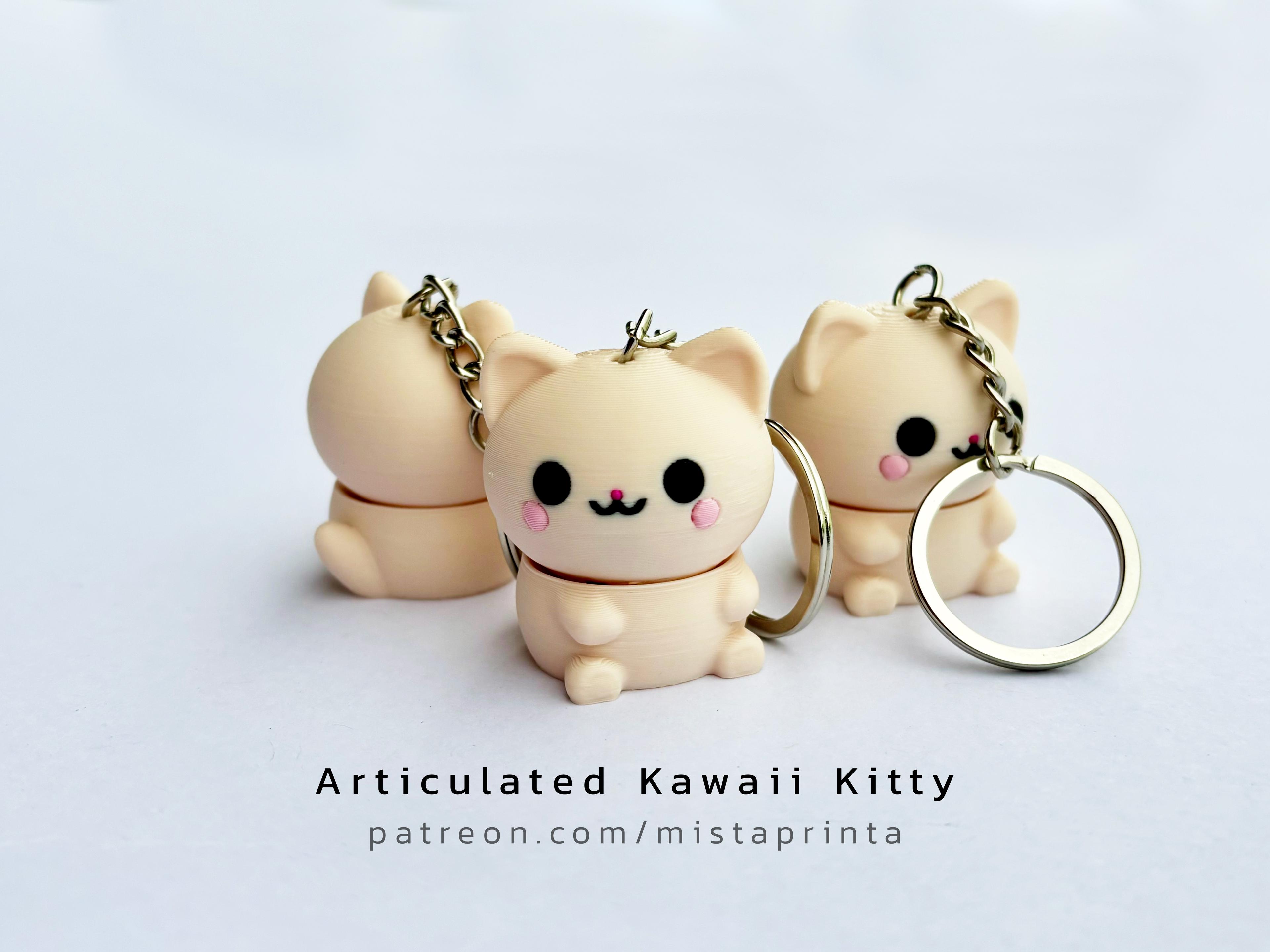 Articulated Kawaii Kitty 3d model