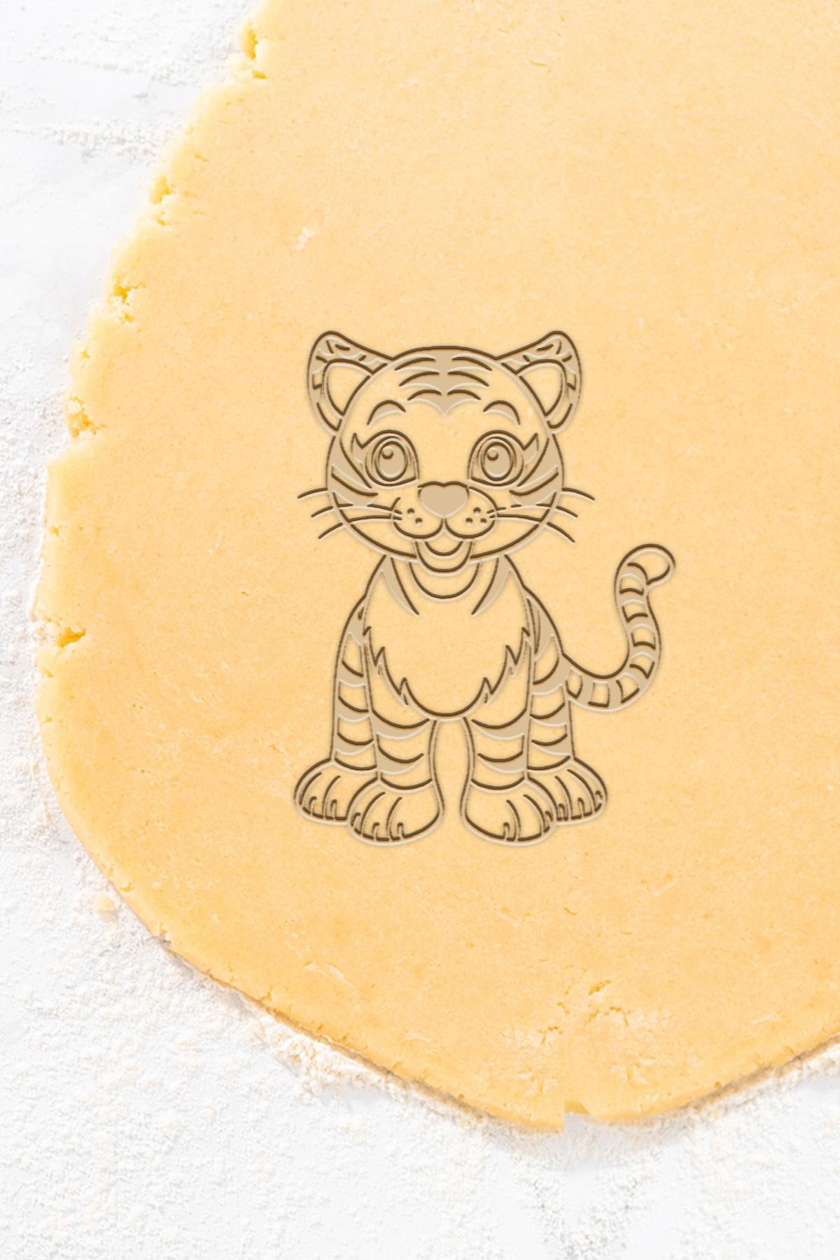 Baby Tiger Cookie Cutter, Biscuit Cutter 3d model