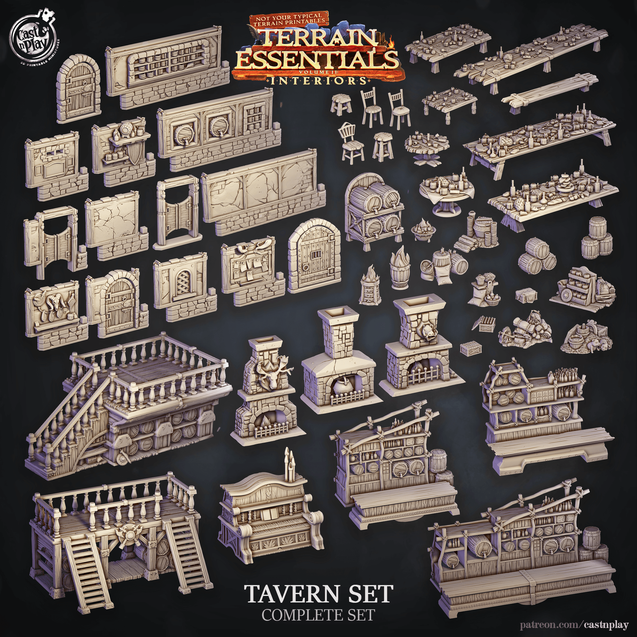 Tavern Set (Pre-Supported) 3d model