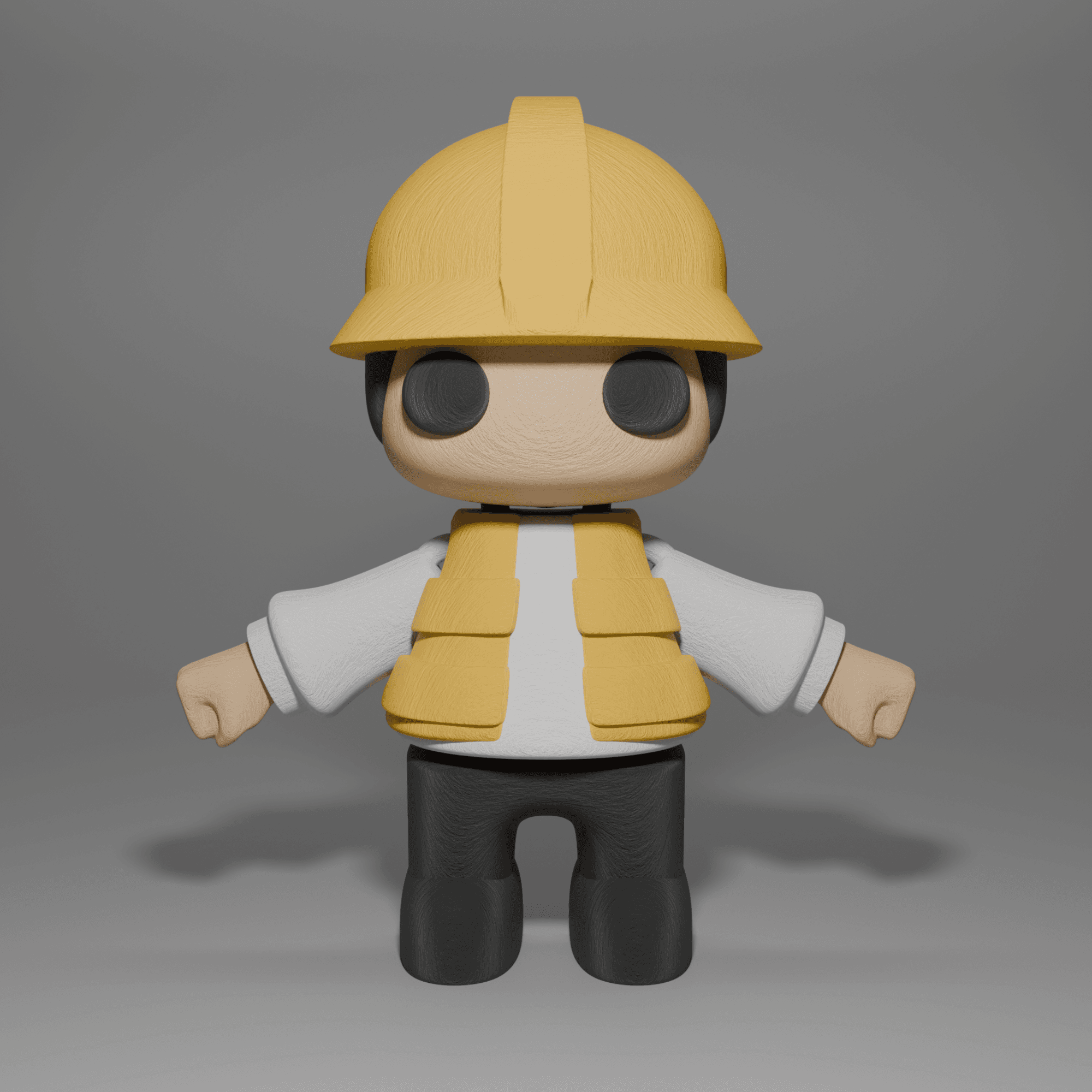 3D Printable Flexi Construction Worker 3d model