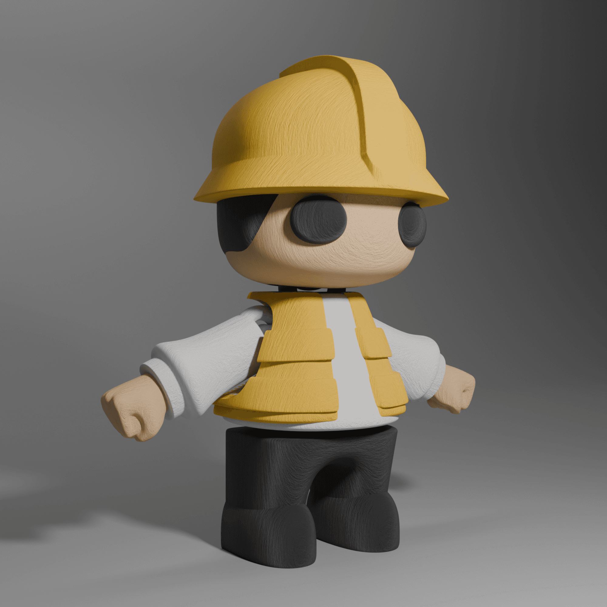 3D Printable Flexi Construction Worker 3d model