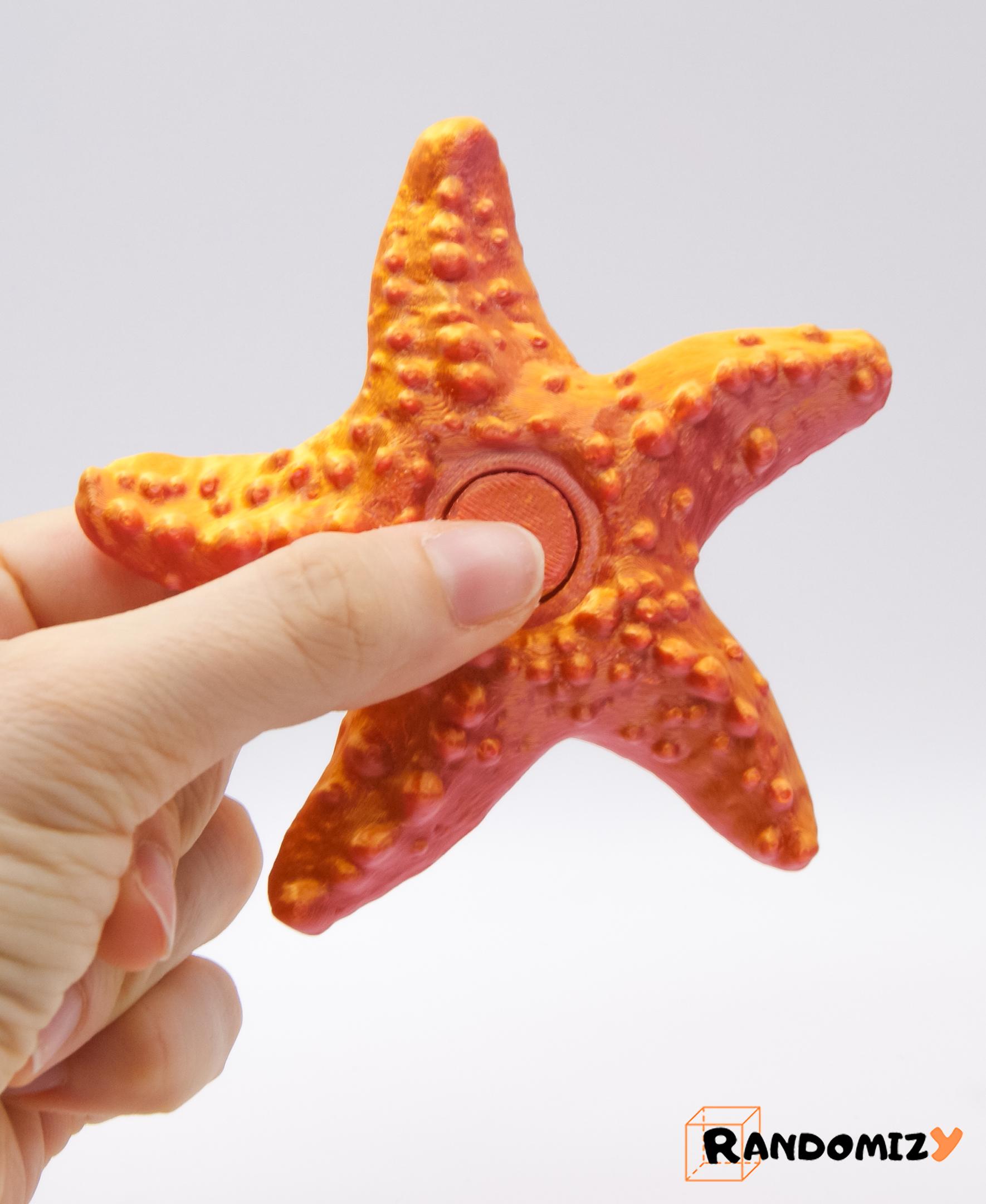 Starfish Fidget Spinner (Wide Twisted) 3d model