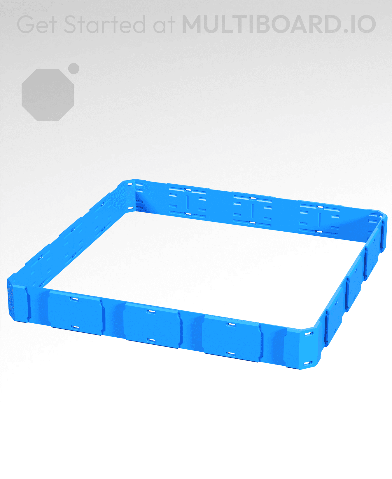 4x4x0.5 - Shell Edge - Multibin Shell Ring 3d model