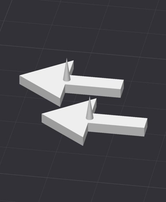Push-in Arrow (with spike) 3d model