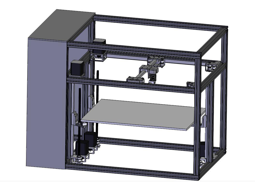 SolidCore CoreXY 200x300 with Stealth XY Mounts - SolidCore CoreXY 3D Printer - 3d model